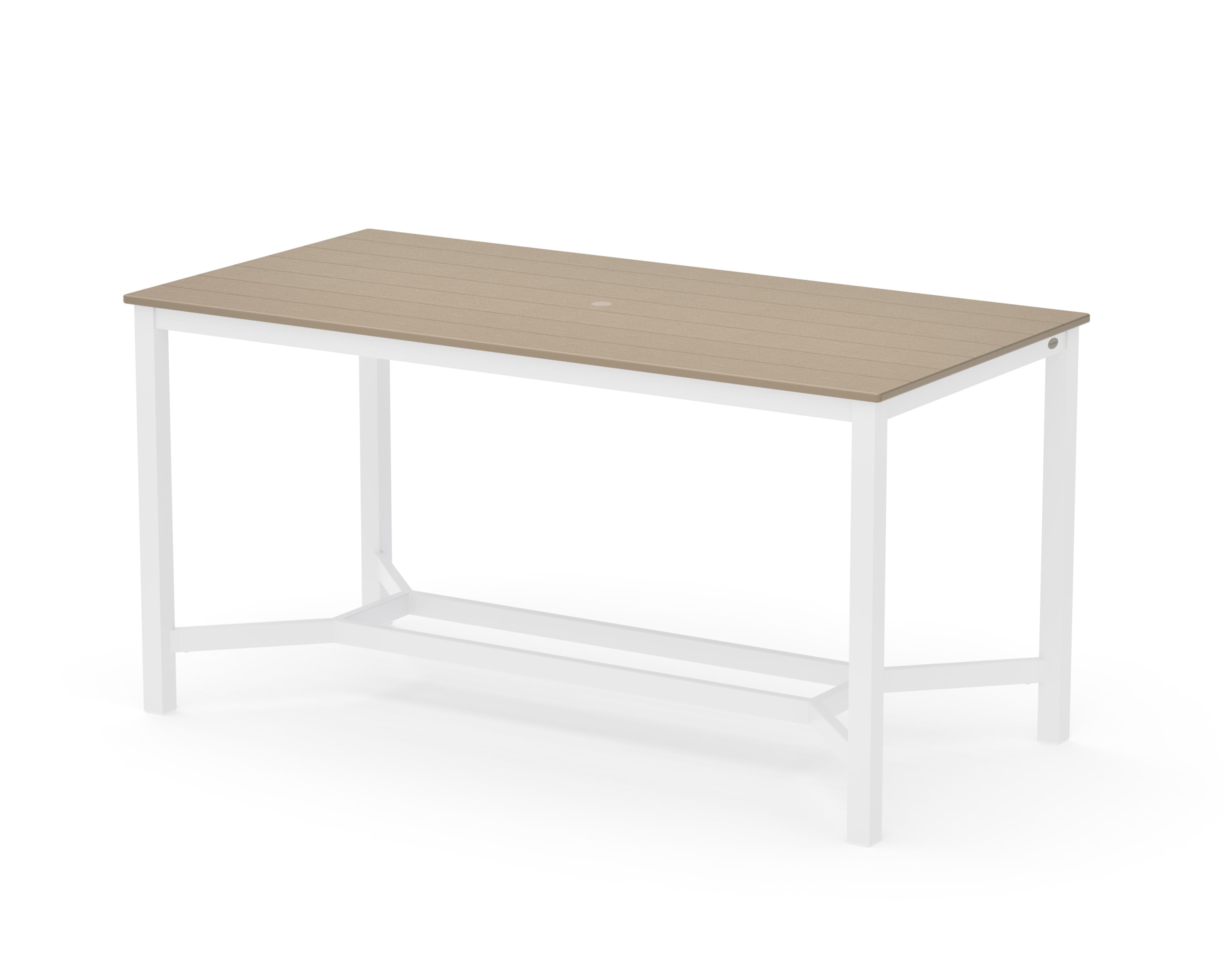 Main Street 36 x 72 Counter Table in White / Vintage Sahara