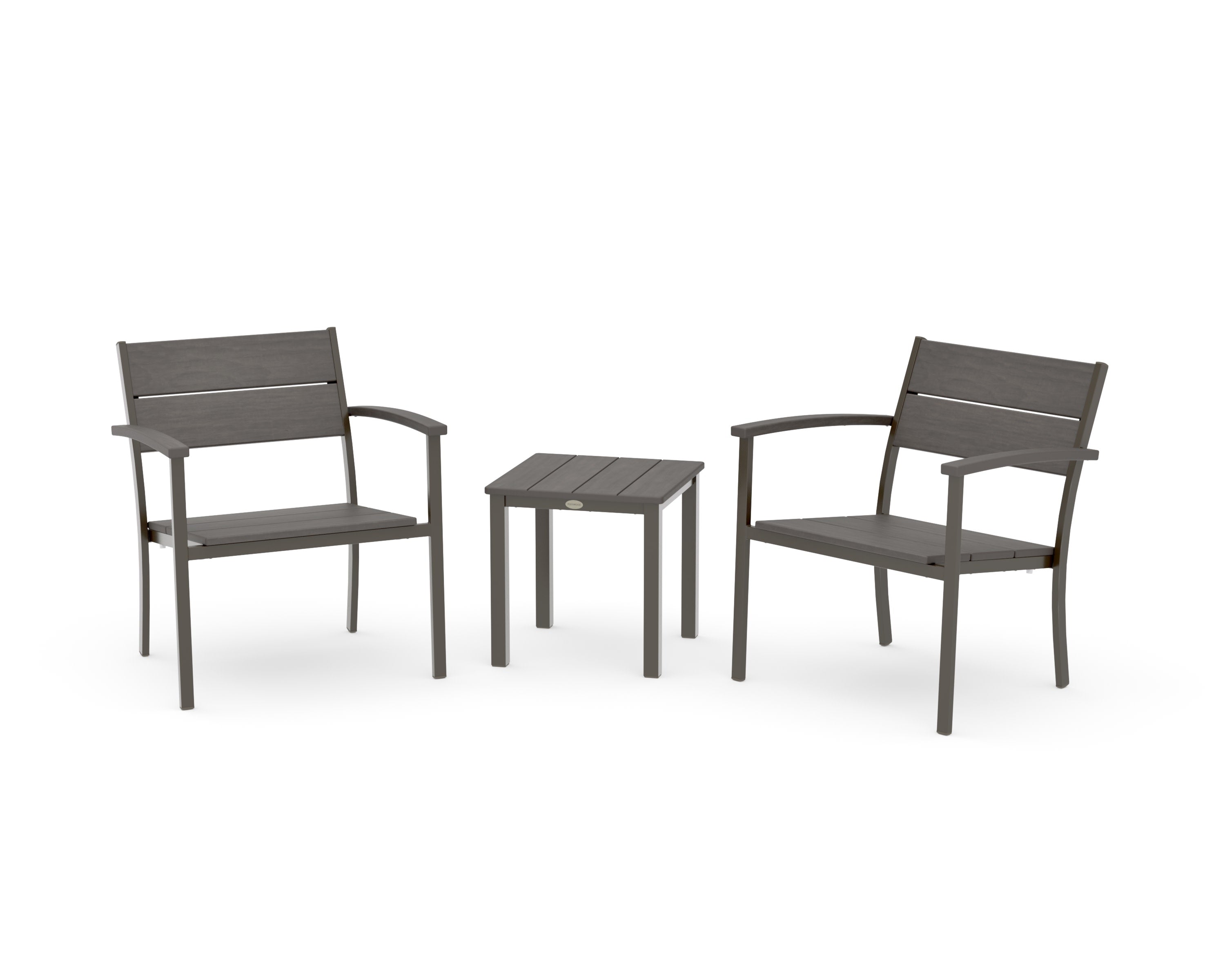 Main Street 3-Piece Lounge Chair Set in Bronze / Driftwood