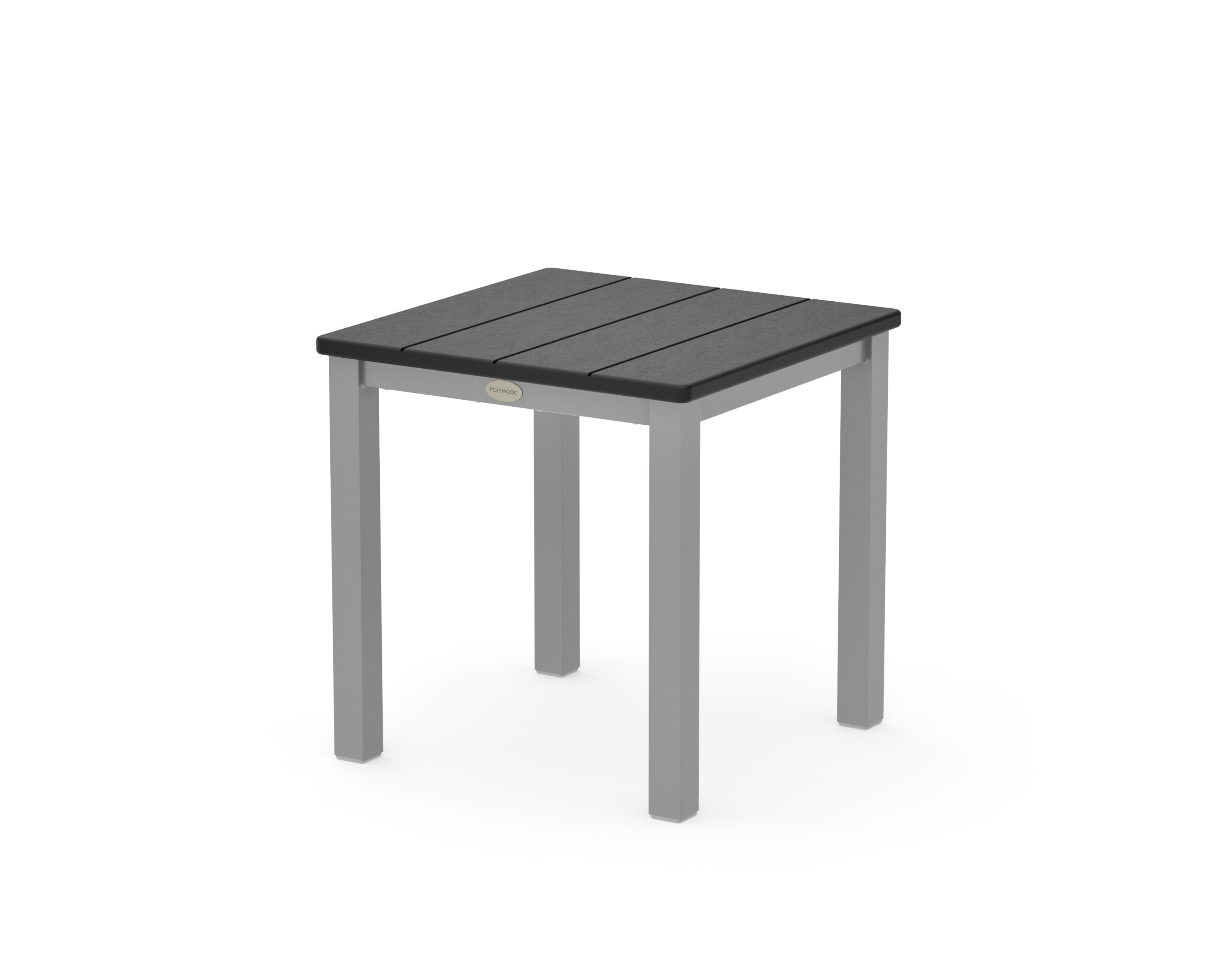 Main Street 18" Side Table in Silver / Black