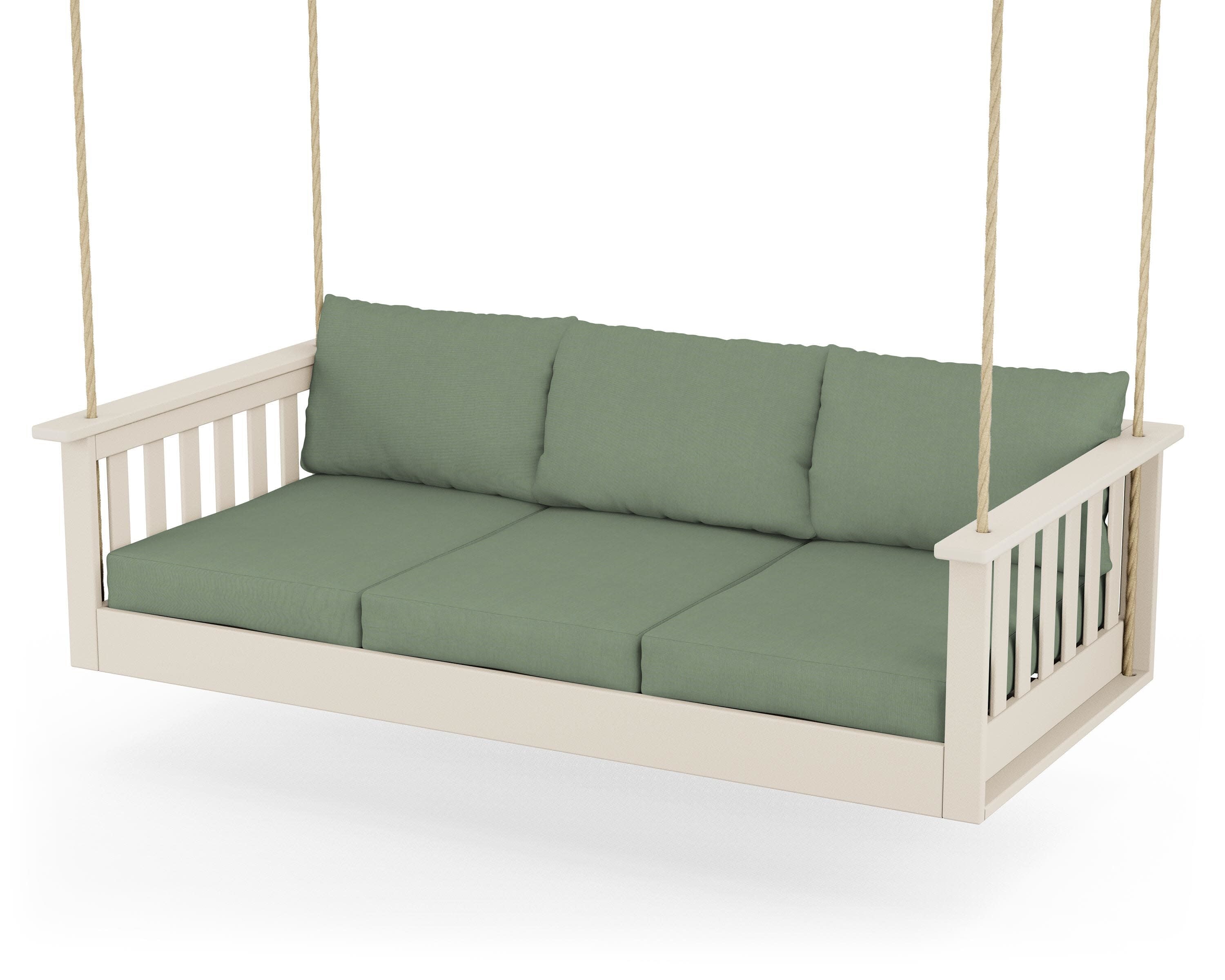Vineyard Daybed Swing in Sand / Exhale Rainwashed