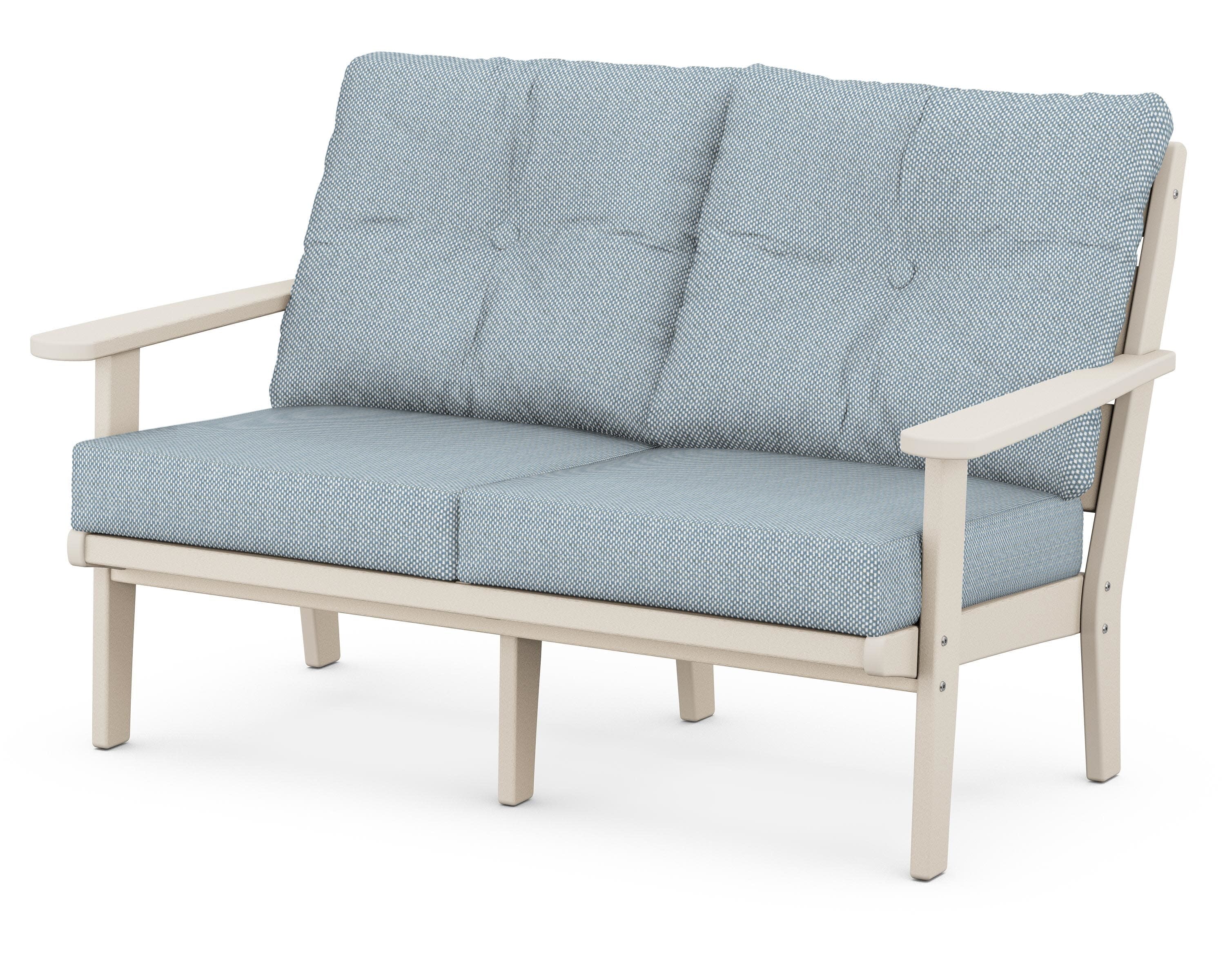 Lakeside Deep Seating Loveseat in Sand / Exhale Sky