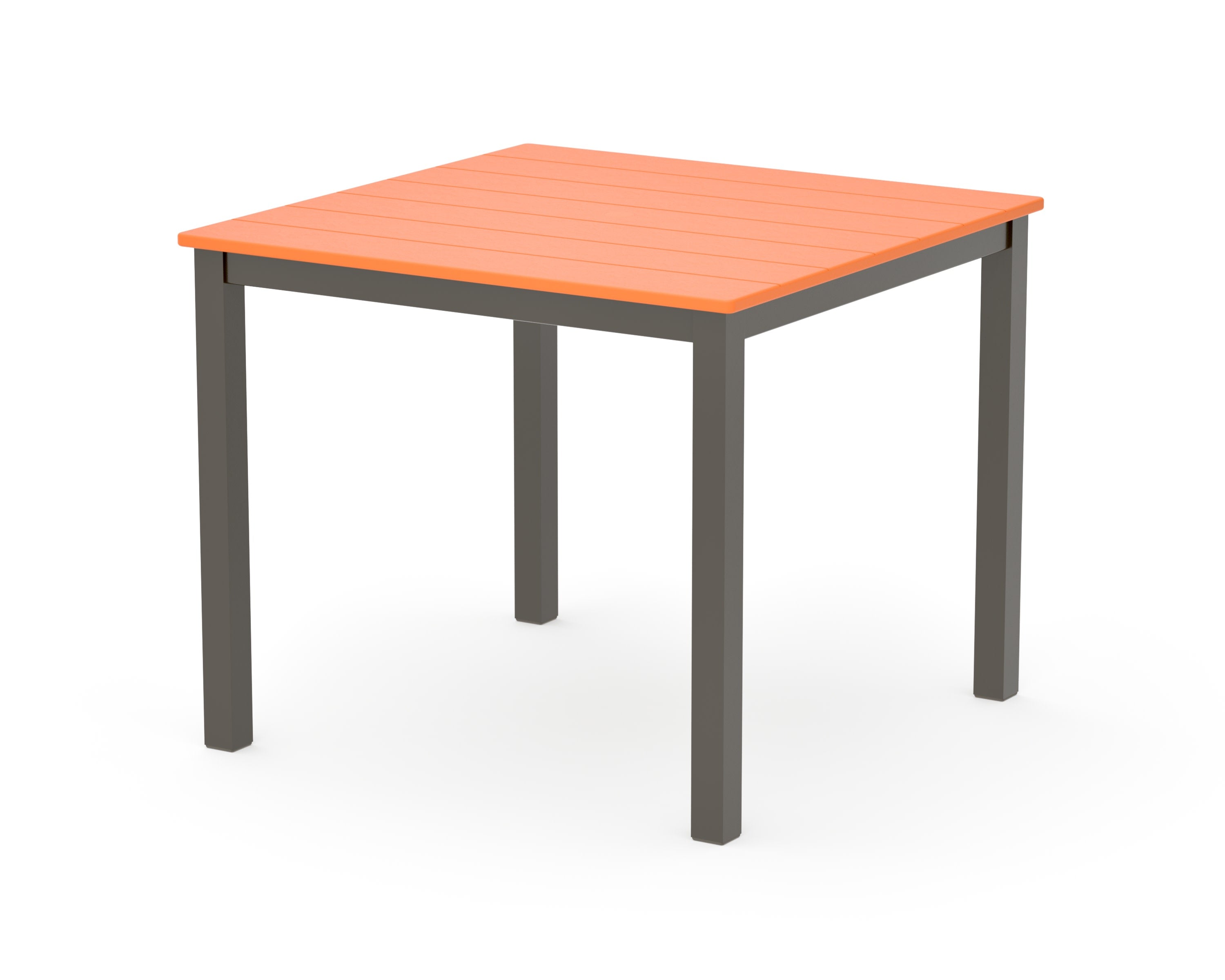 Main Street 36" x 36" Dining Table in Bronze / Tangerine