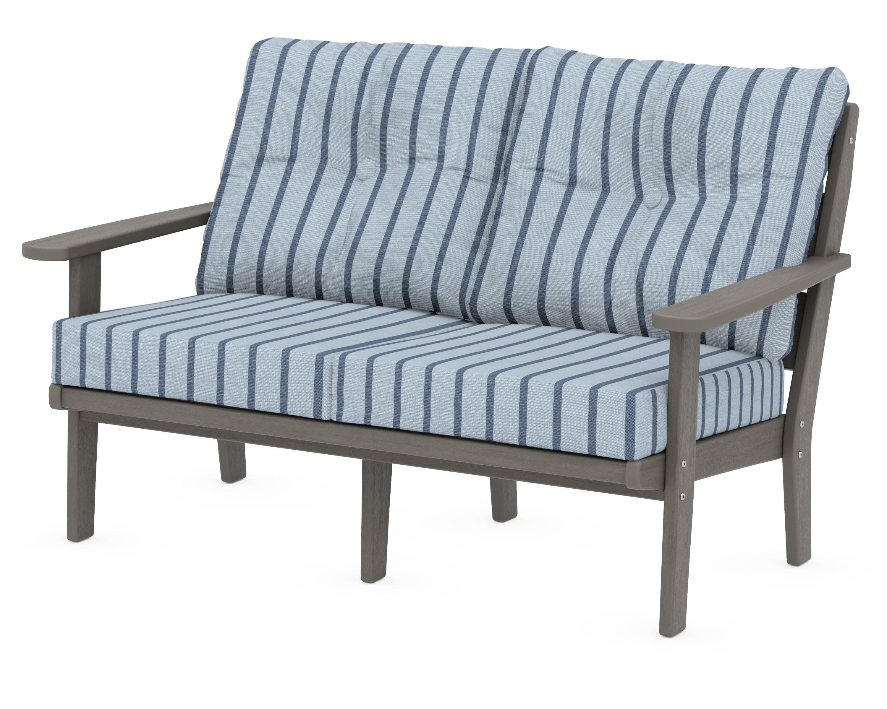 Lakeside Deep Seating Loveseat in Driftwood / Unwind Sky