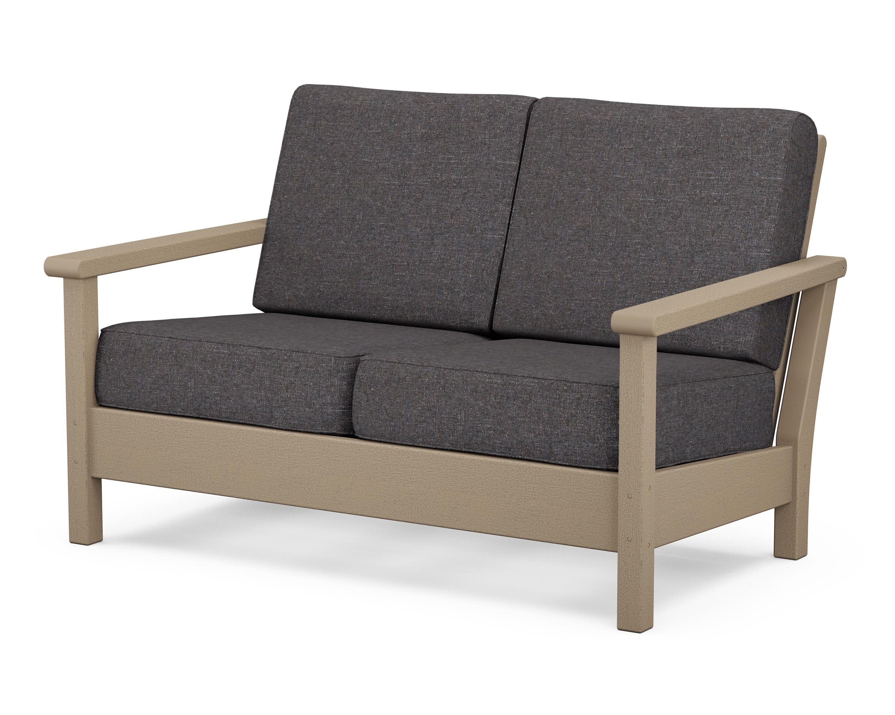 Harbour Deep Seating Loveseat in Vintage Sahara / Ash Charcoal