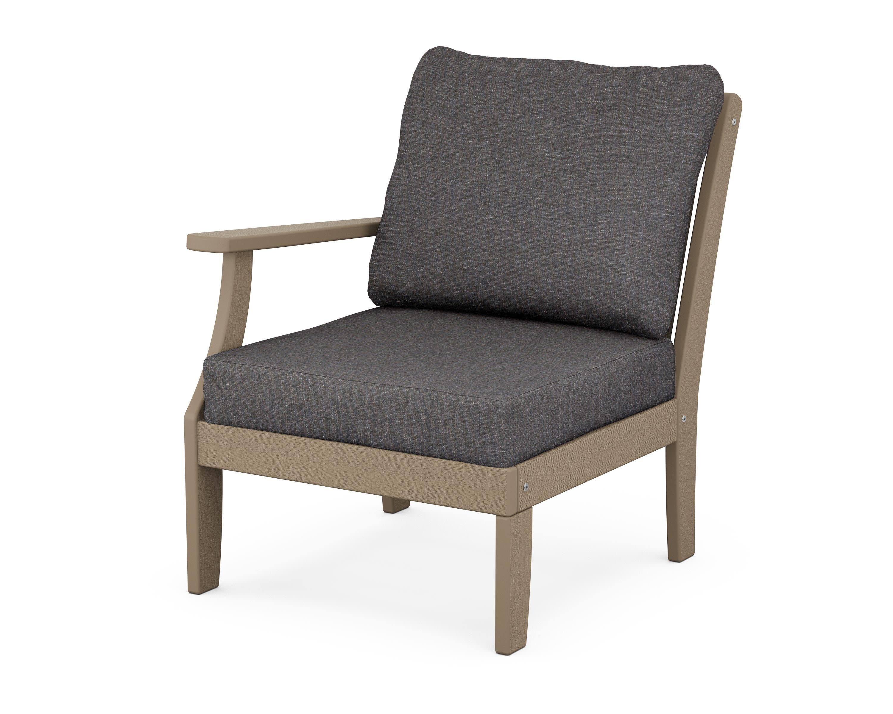 Braxton Modular Left Arm Chair in Vintage Sahara / Ash Charcoal