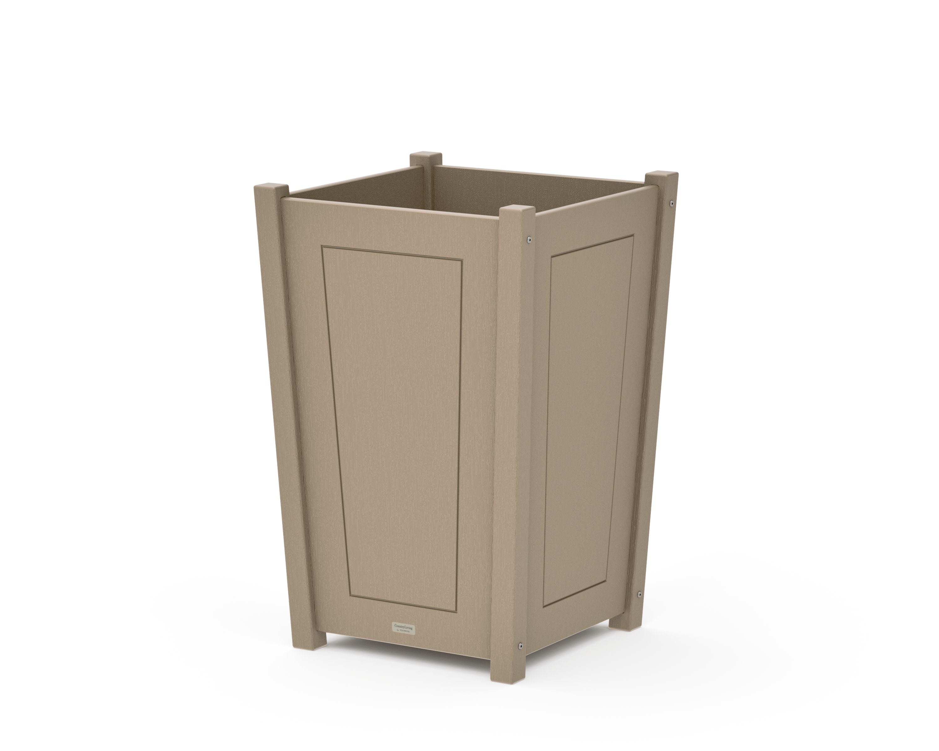 Country Living Large Tapered Square Planter Box in Vintage Sahara