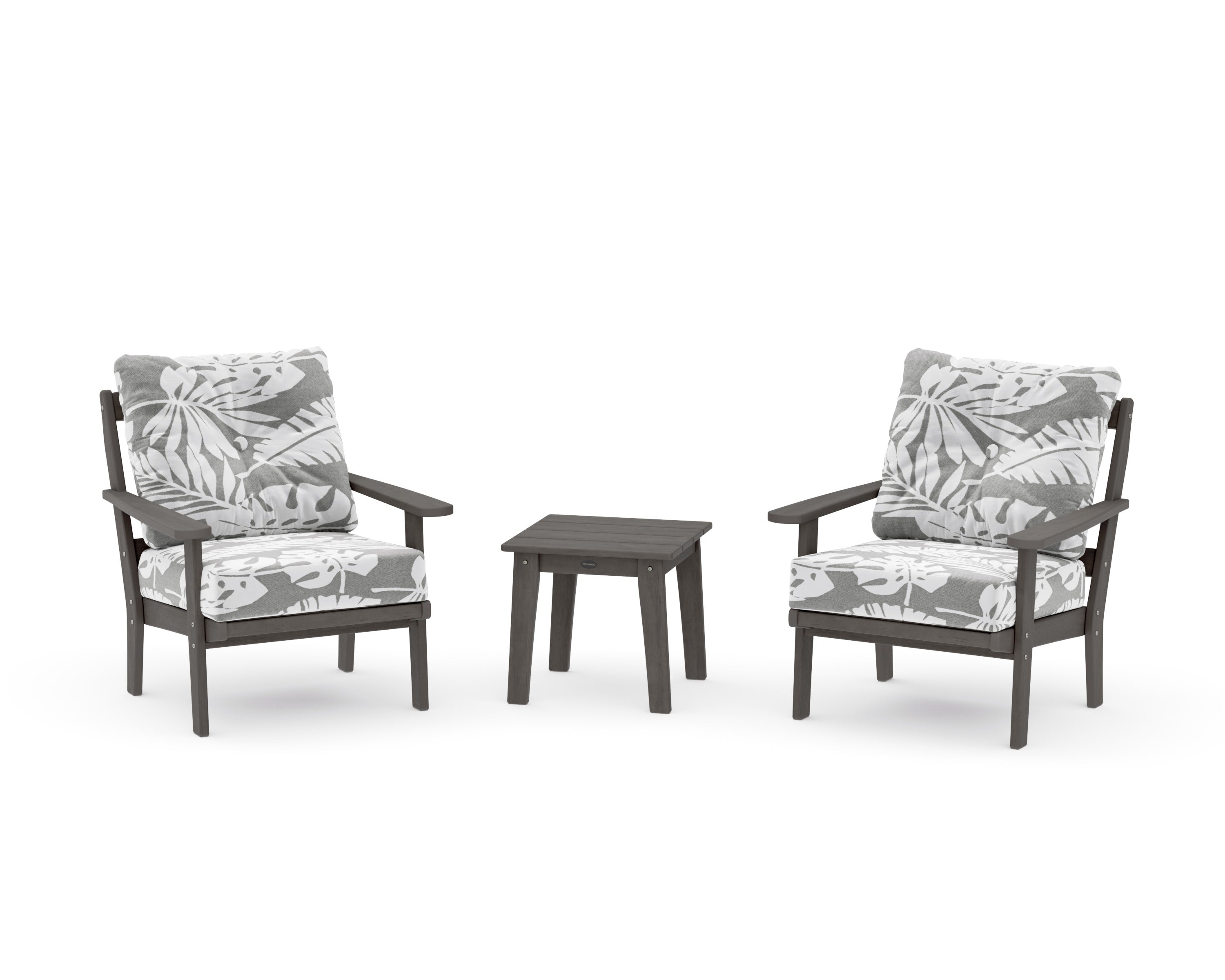Mission 3-Piece Deep Seating Set in Driftwood / Leaf Grey Mist