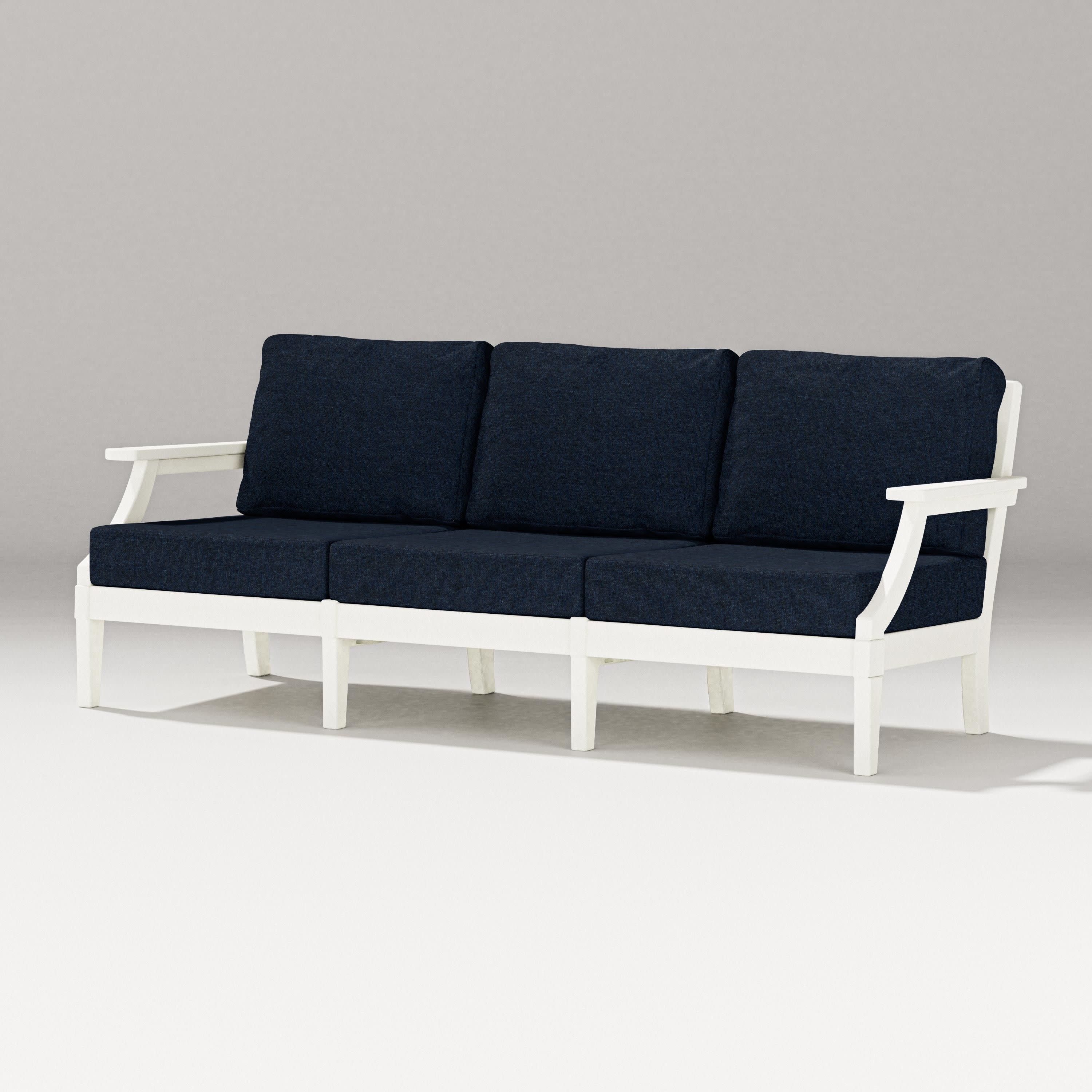 Estate Sofa in Vintage White / Marine Indigo