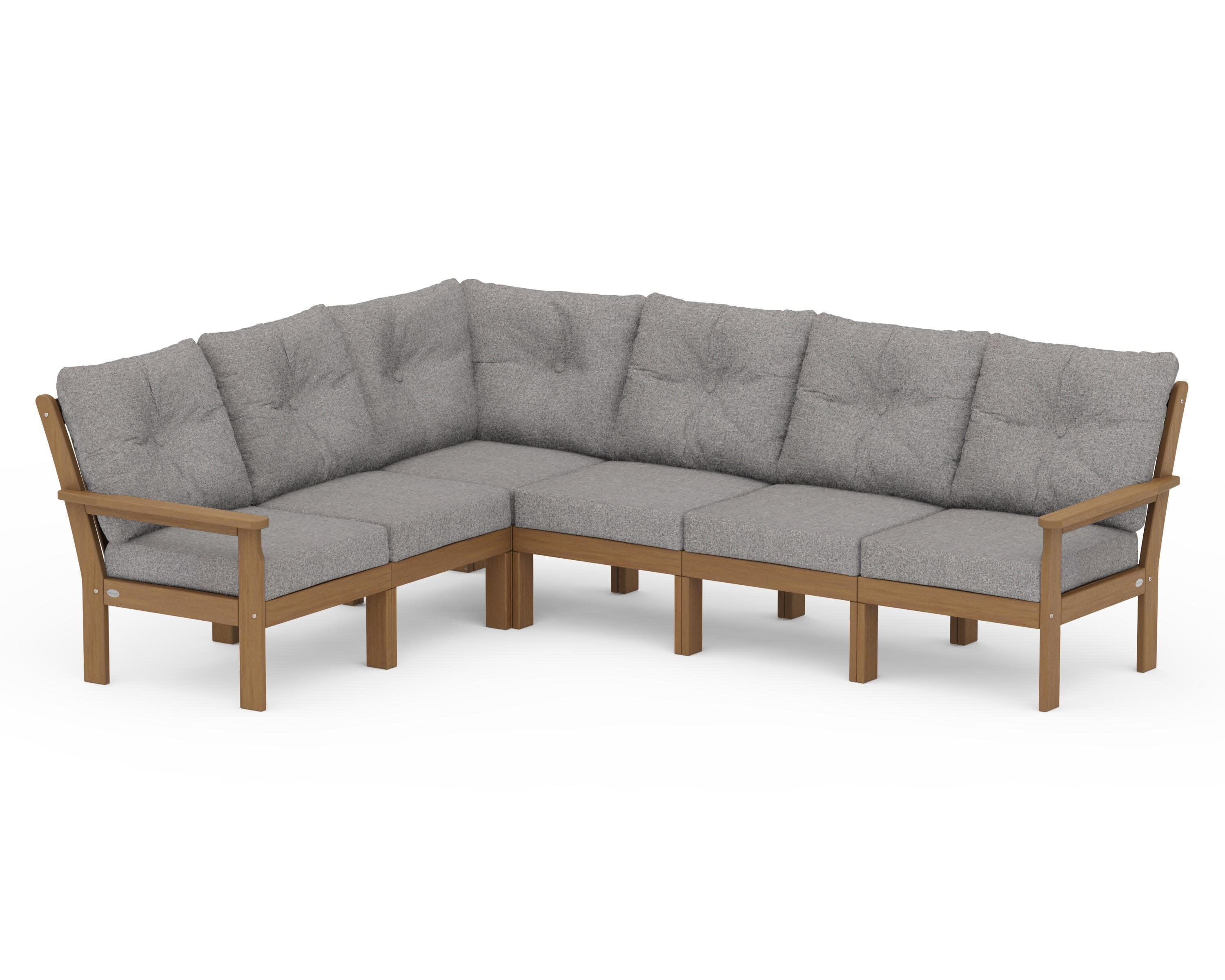 Vineyard 6-Piece Sectional in Natural / Grey Mist