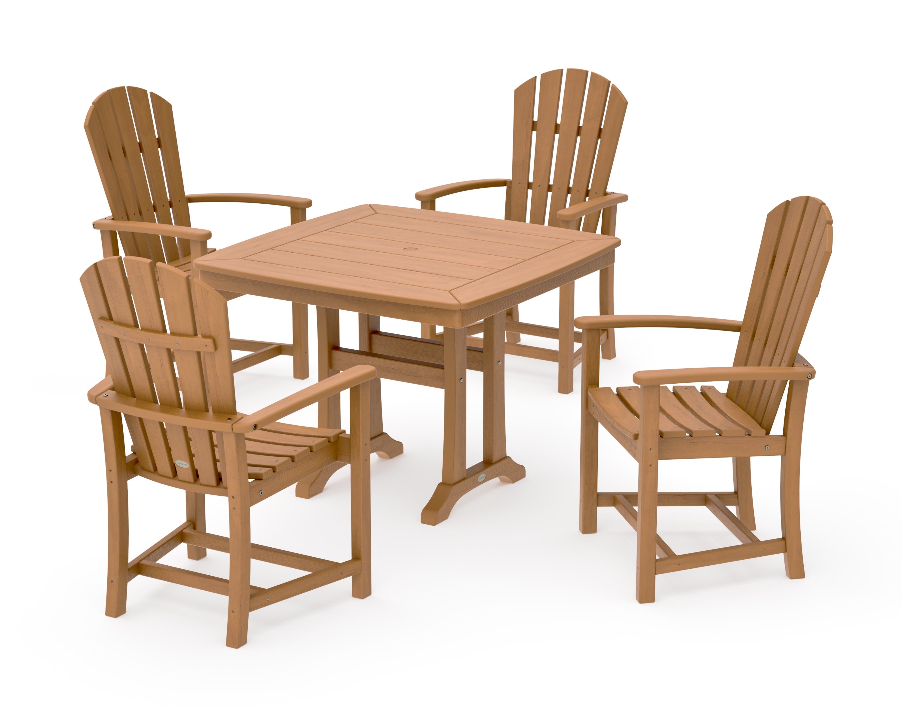 Palm Coast 5-Piece Dining Set with Trestle Legs in Natural