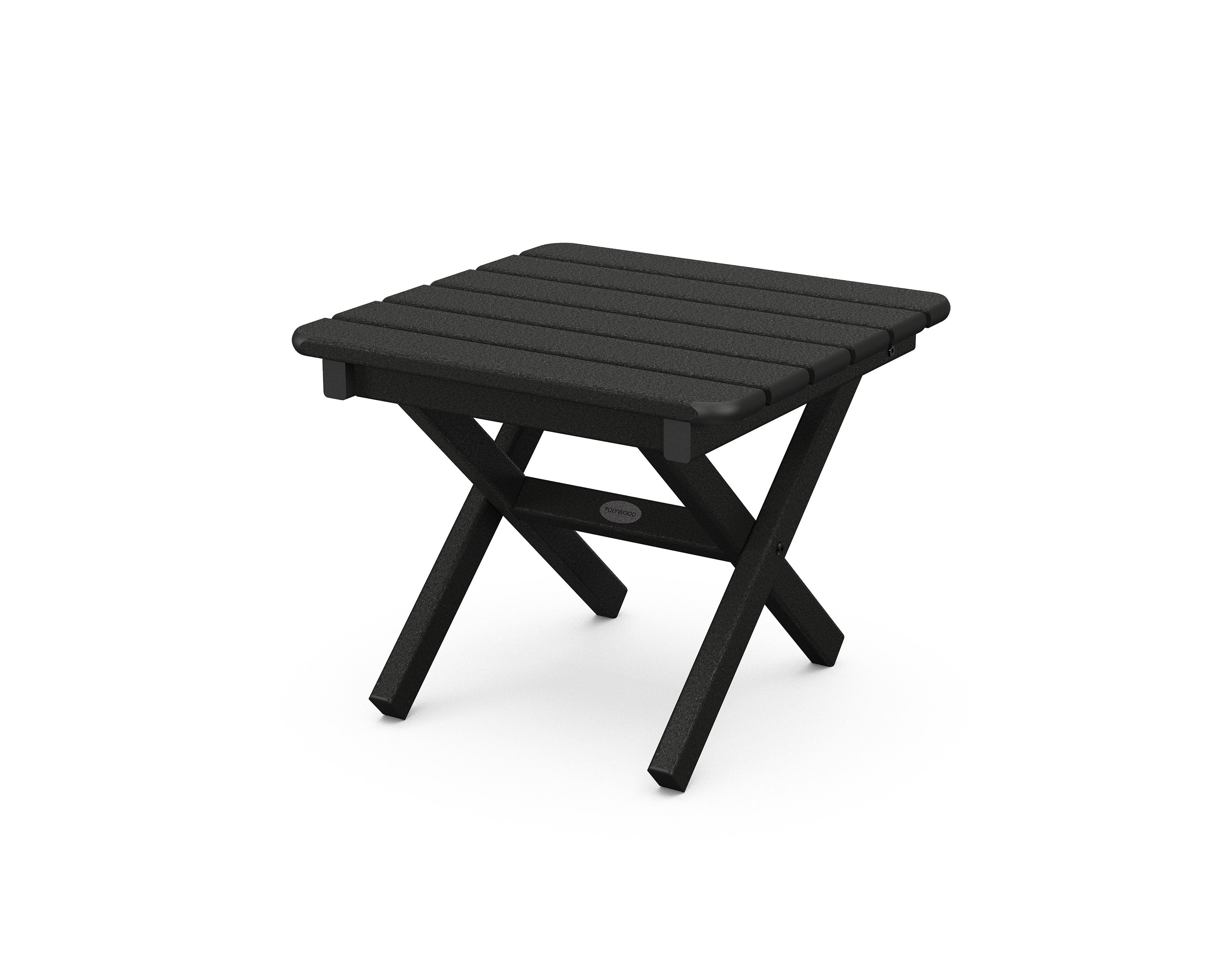 Square 18" Folding Side Table in Black