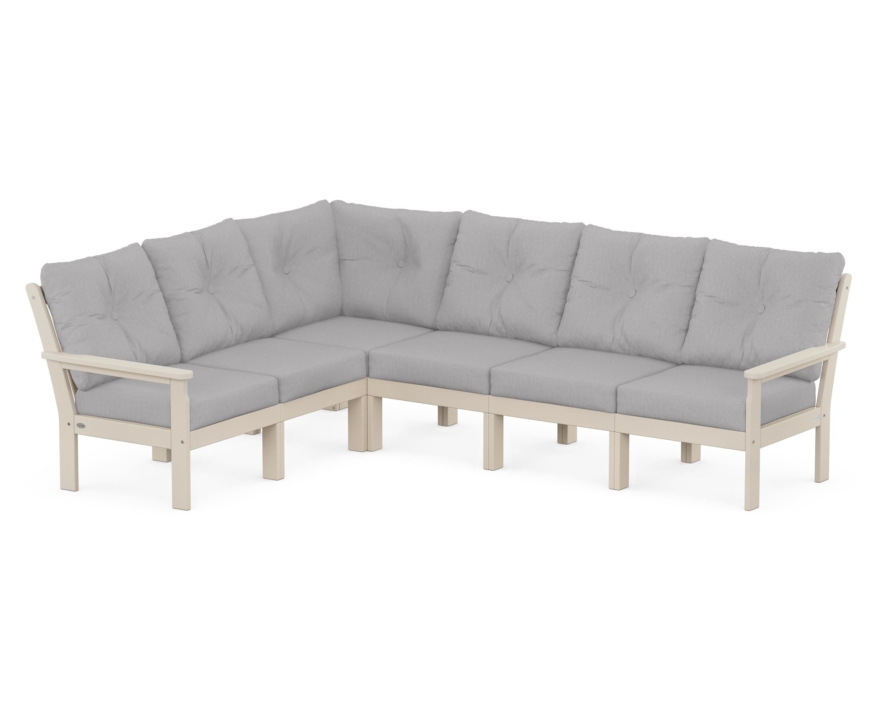 Vineyard 6-Piece Sectional in Sand / Granite
