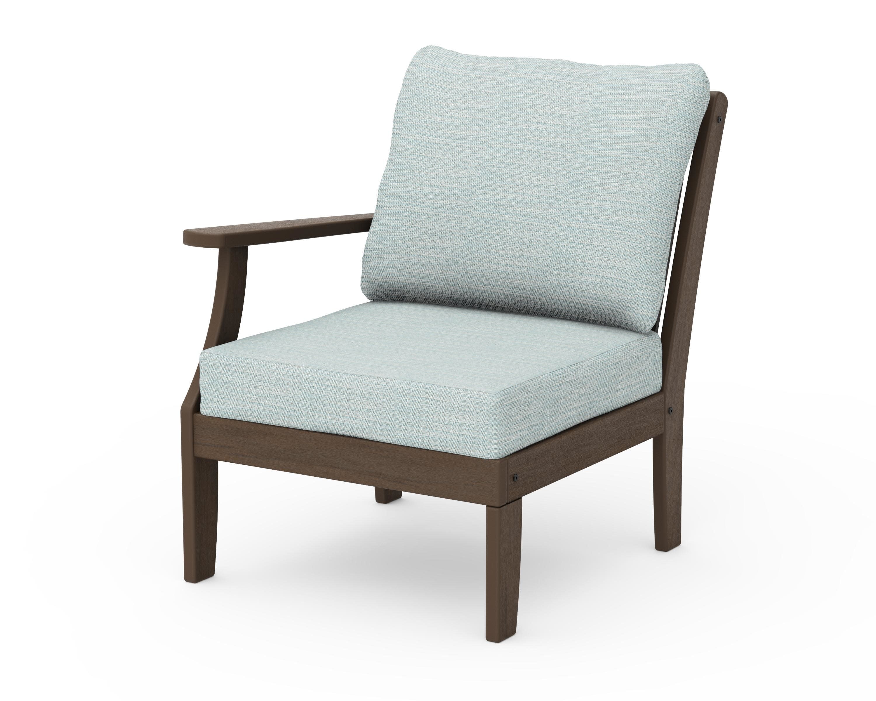 Braxton Modular Left Arm Chair in Kona / Soothe Mist