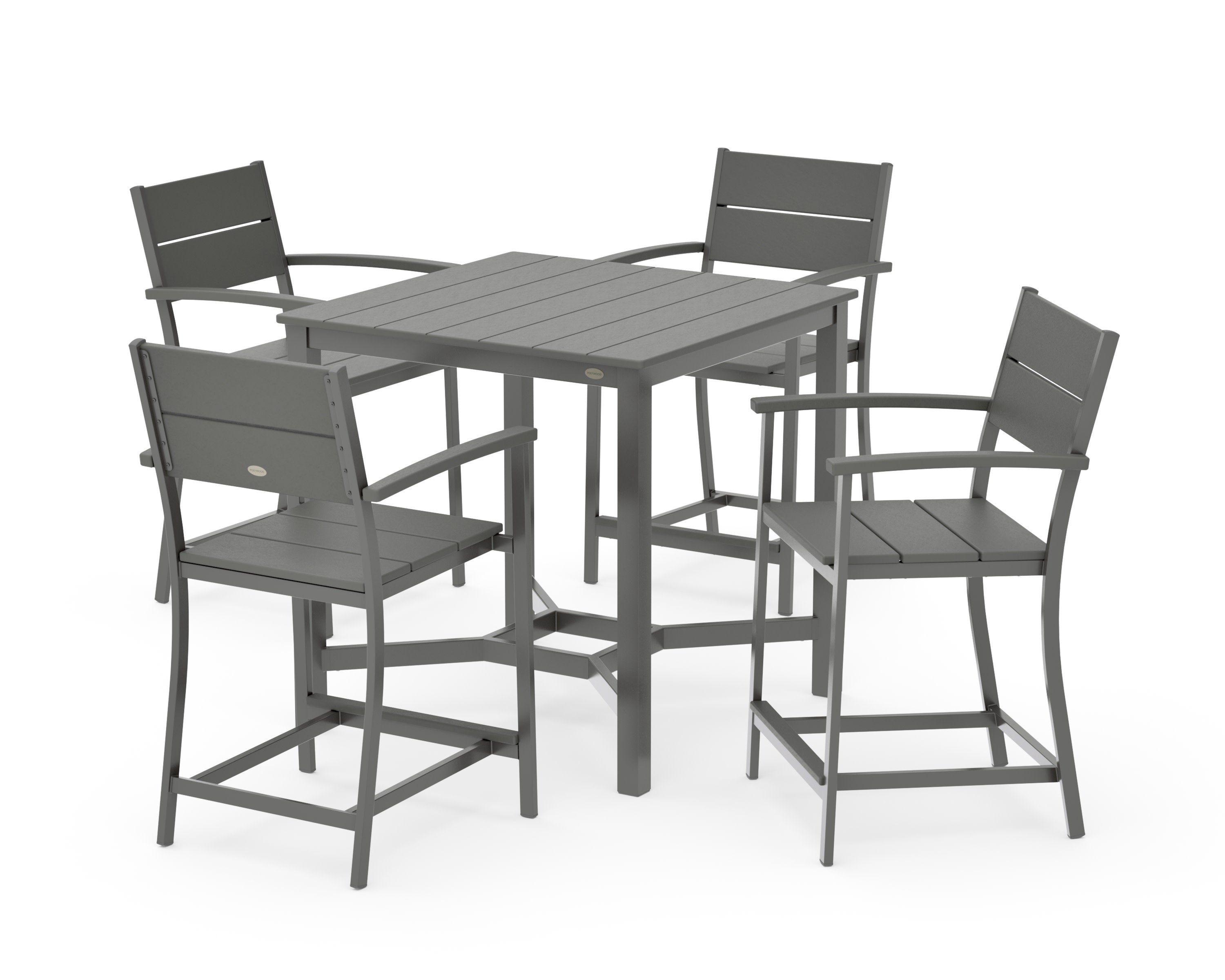 Main Street 5-Piece Counter Set in Charcoal / Slate Grey