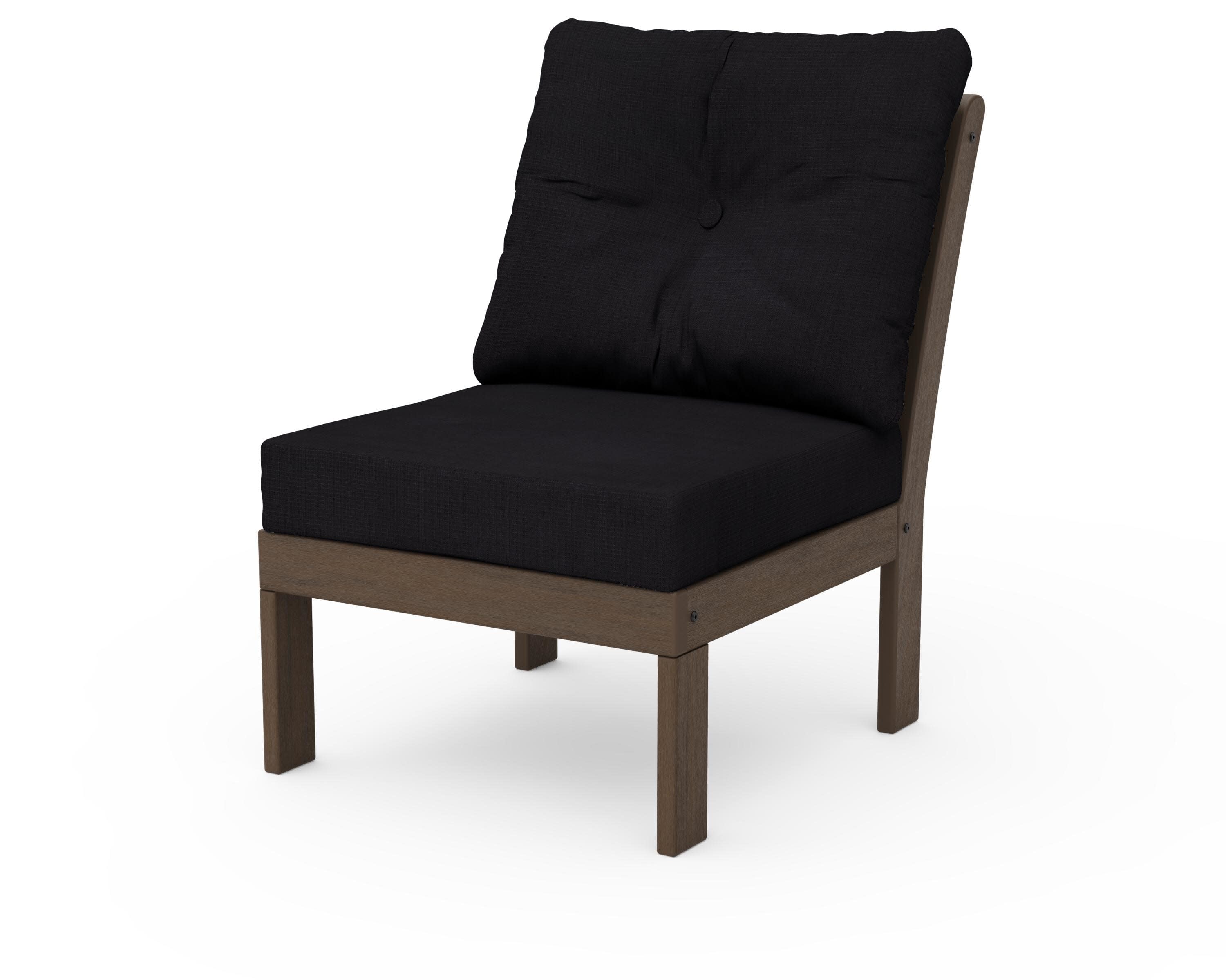 Vineyard Modular Armless Chair in Kona / Midnight Linen