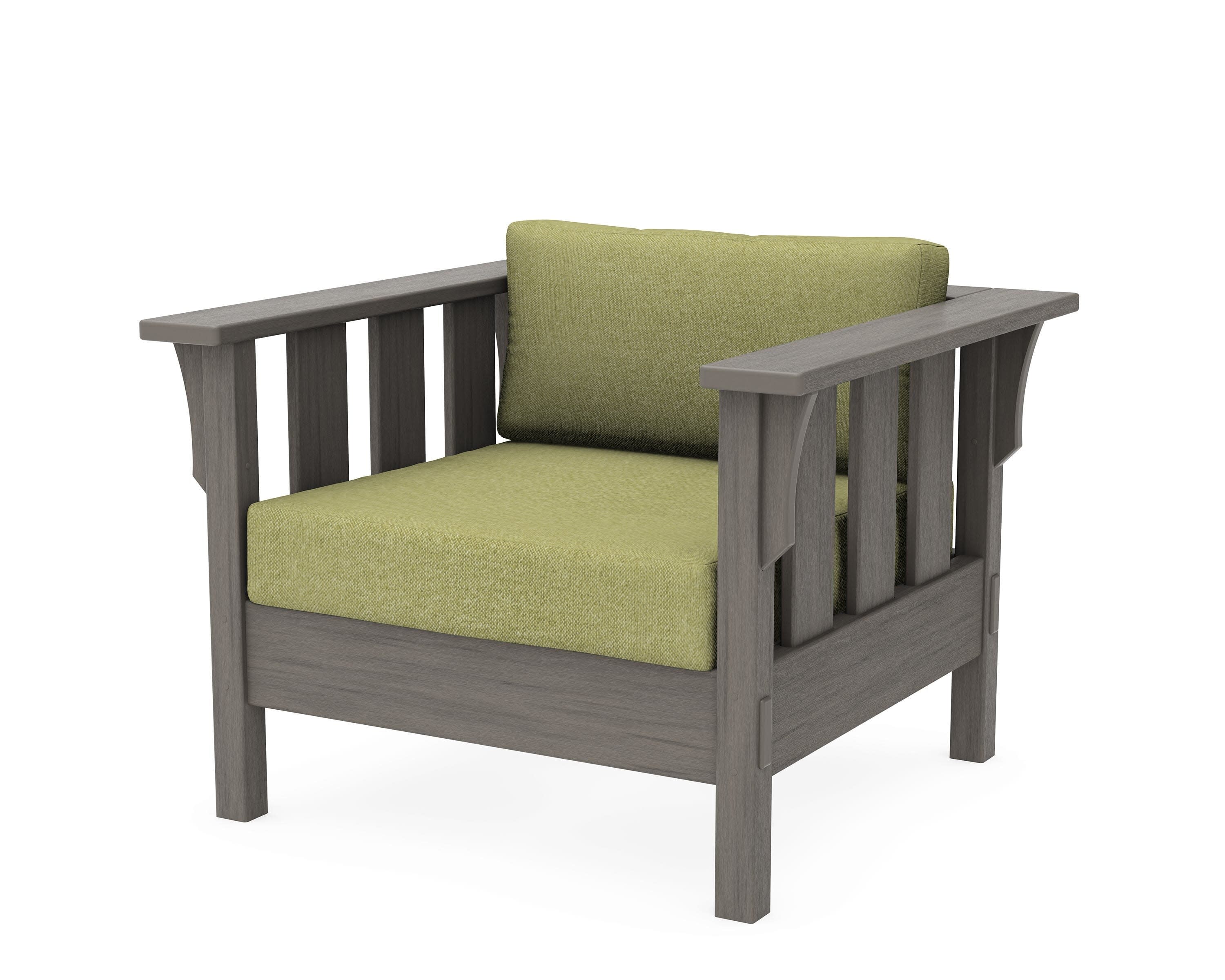 Acadia Deep Seating Chair in Driftwood / Chartreuse Boucle