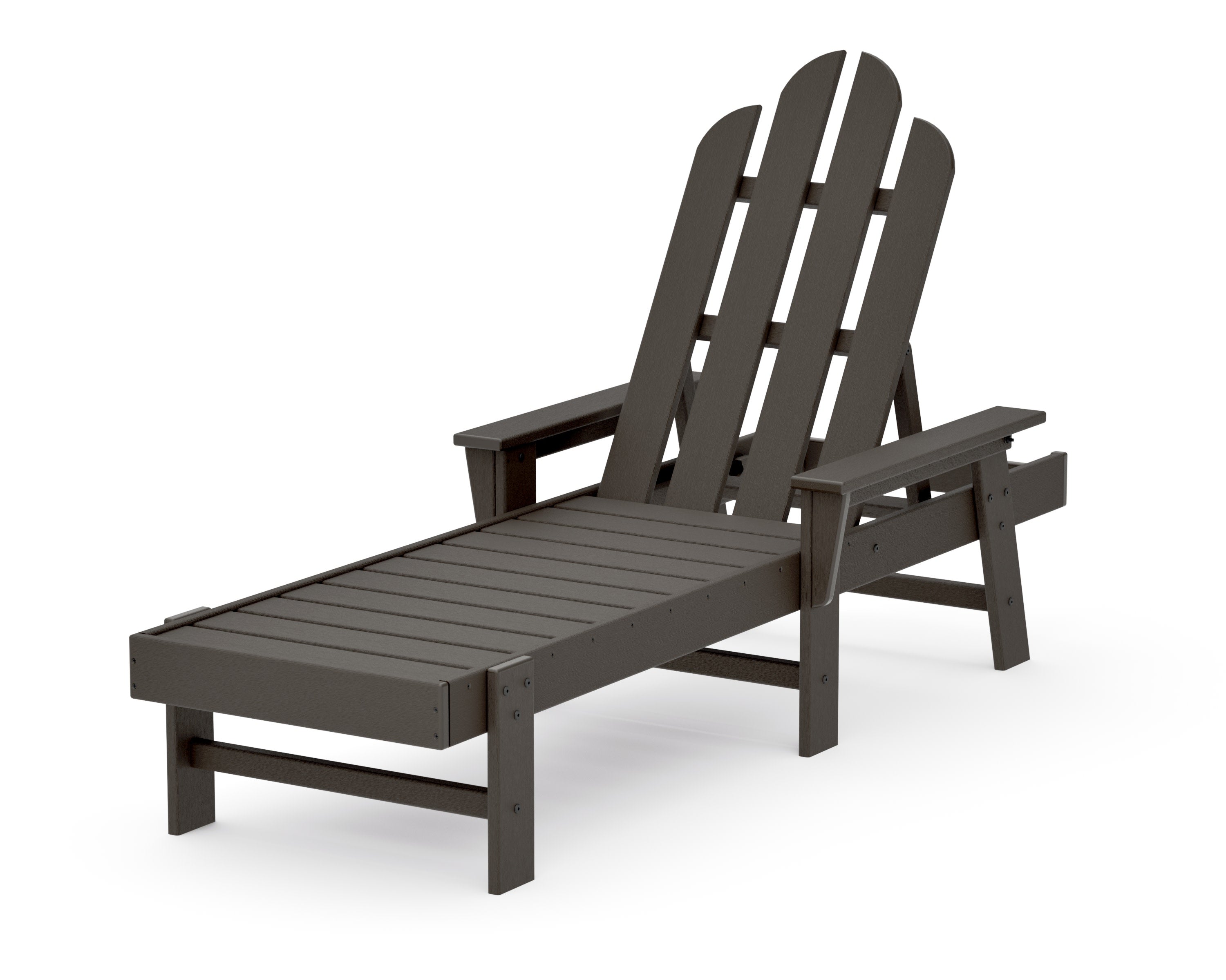 Long Island Chaise in Vintage Coffee