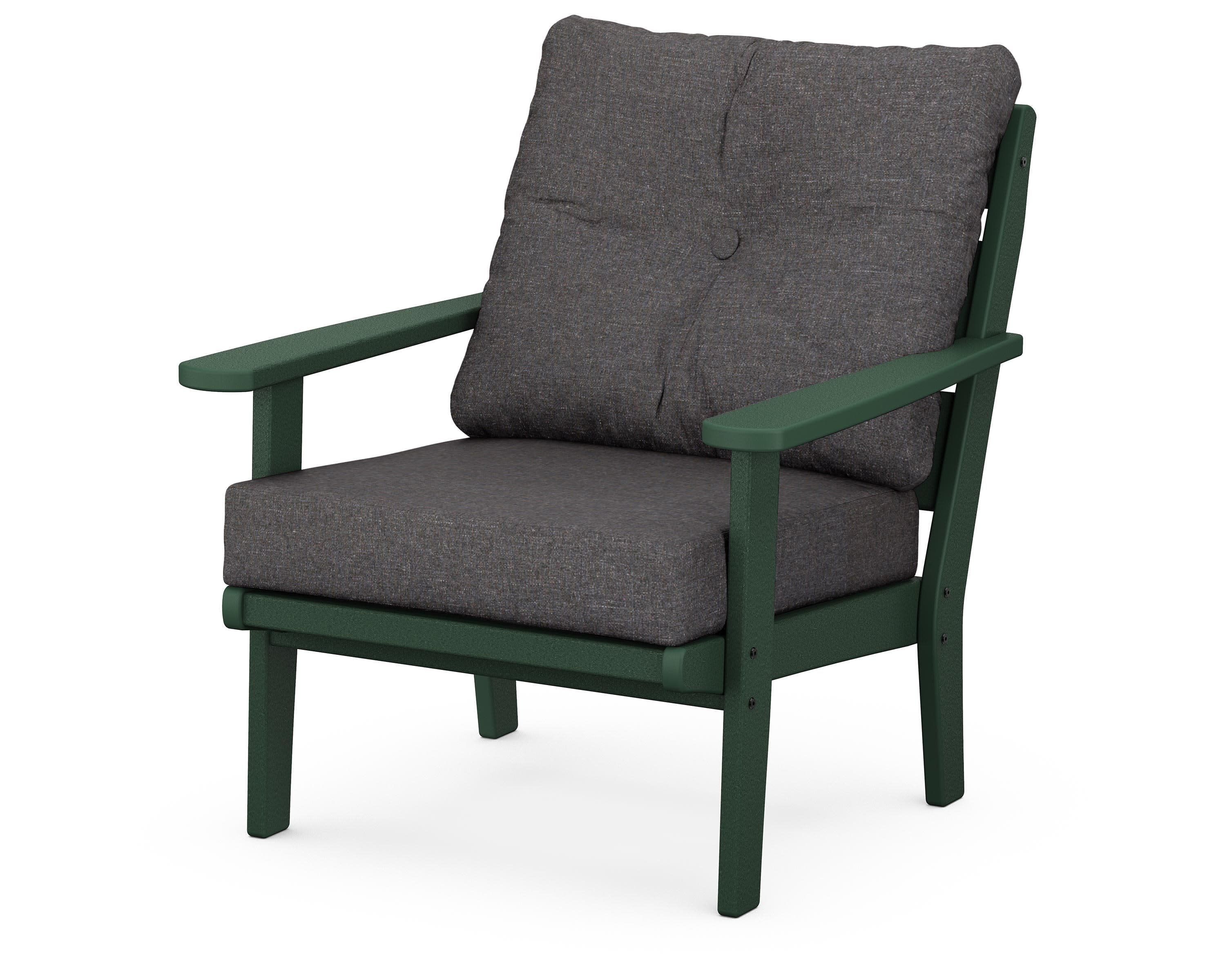 Lakeside Deep Seating Chair in Green / Ash Charcoal