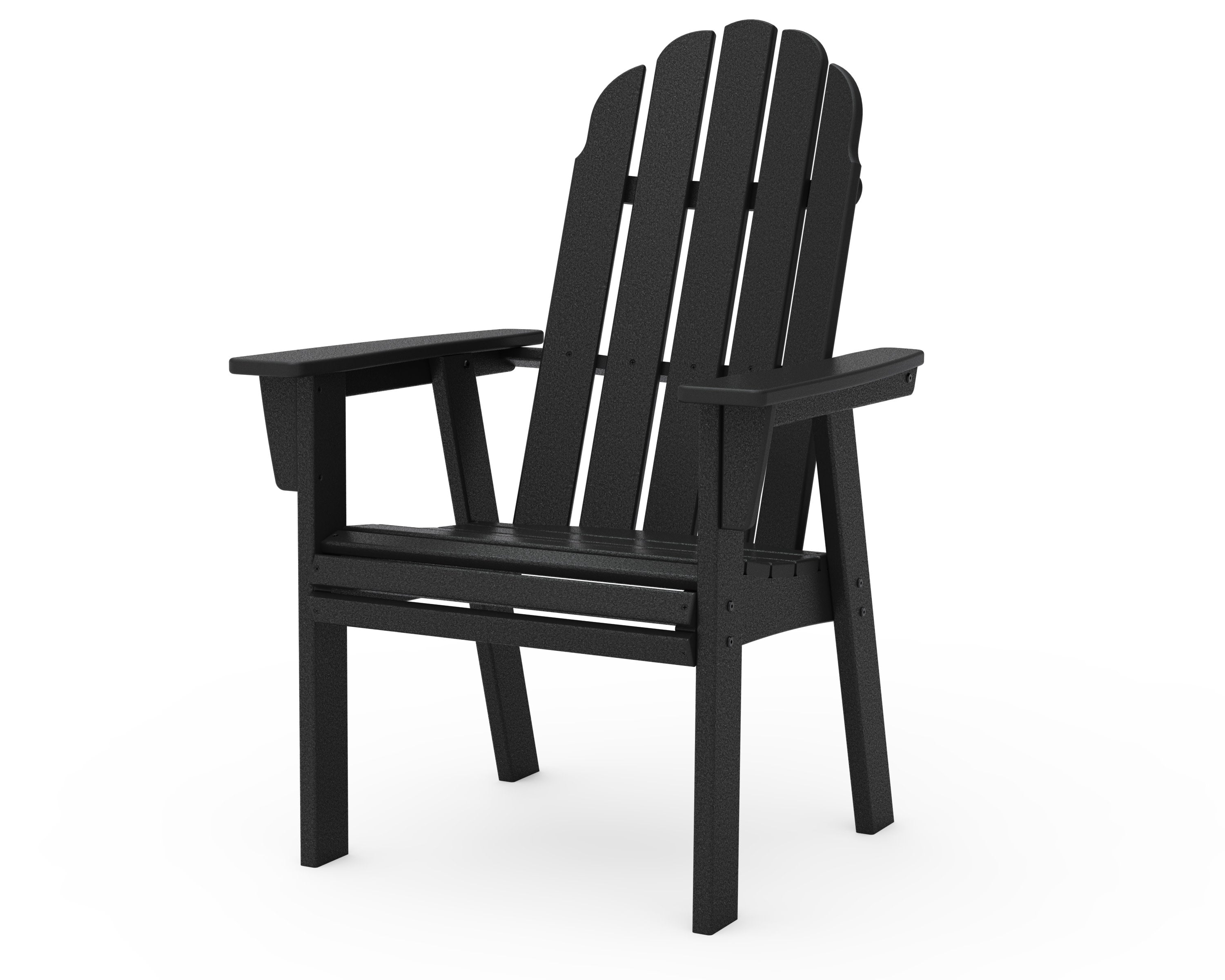 Vineyard Curveback Adirondack Dining Chair in Black