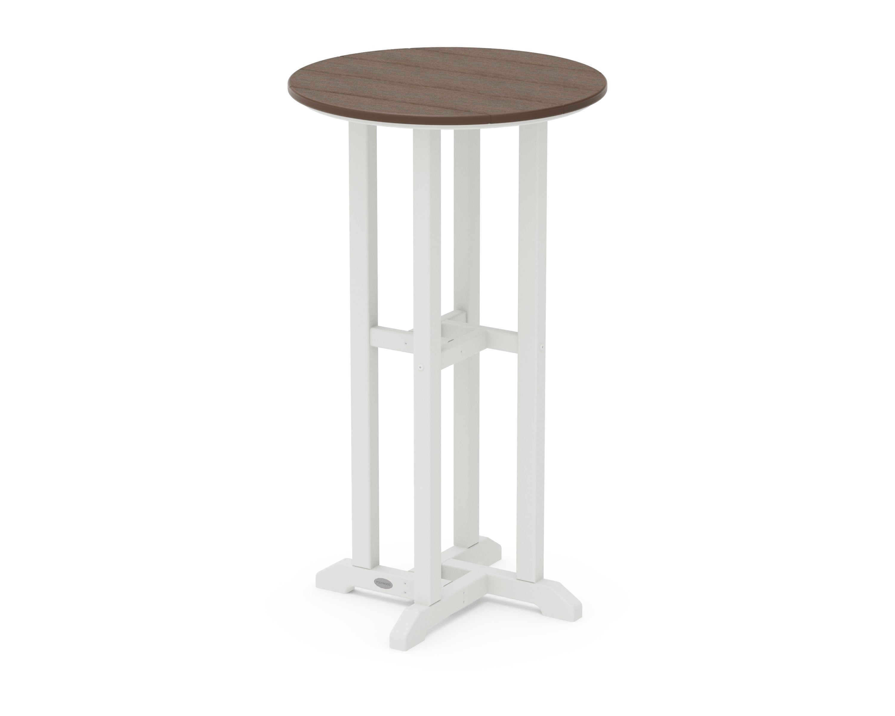 Contempo 24" Round Bar Table in White / Kona