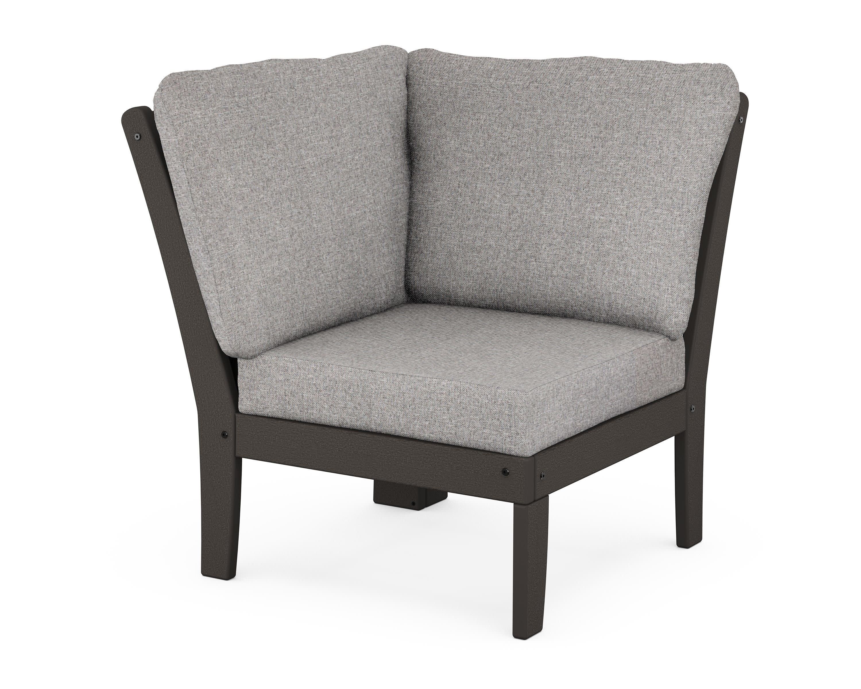 Braxton Modular Corner Chair in Vintage Coffee / Grey Mist