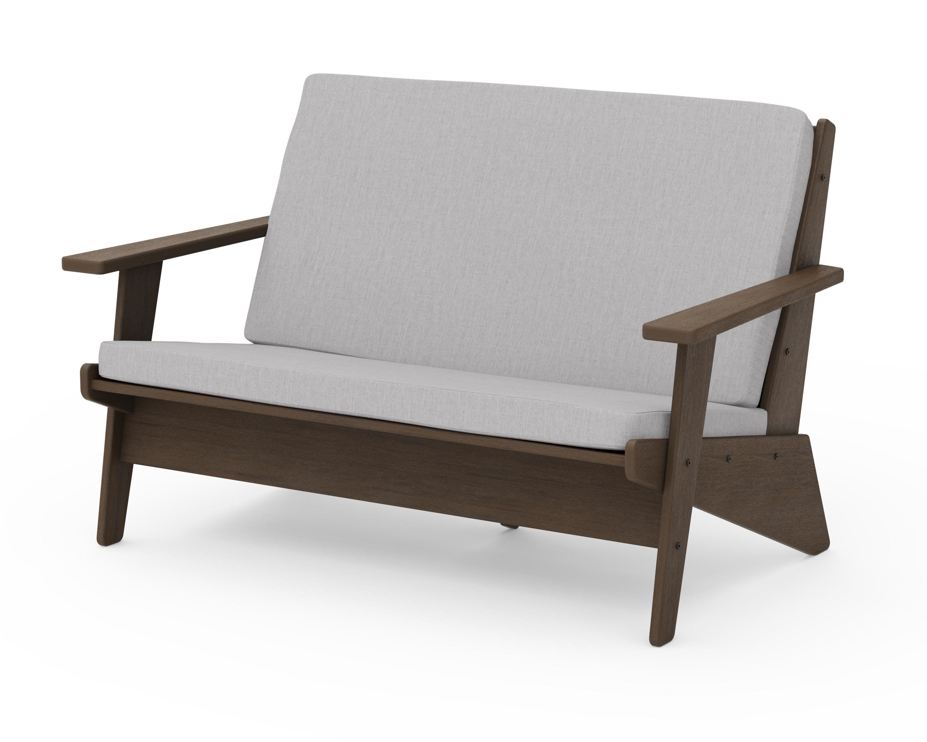Riviera Modern Lounge Loveseat in Kona / Granite