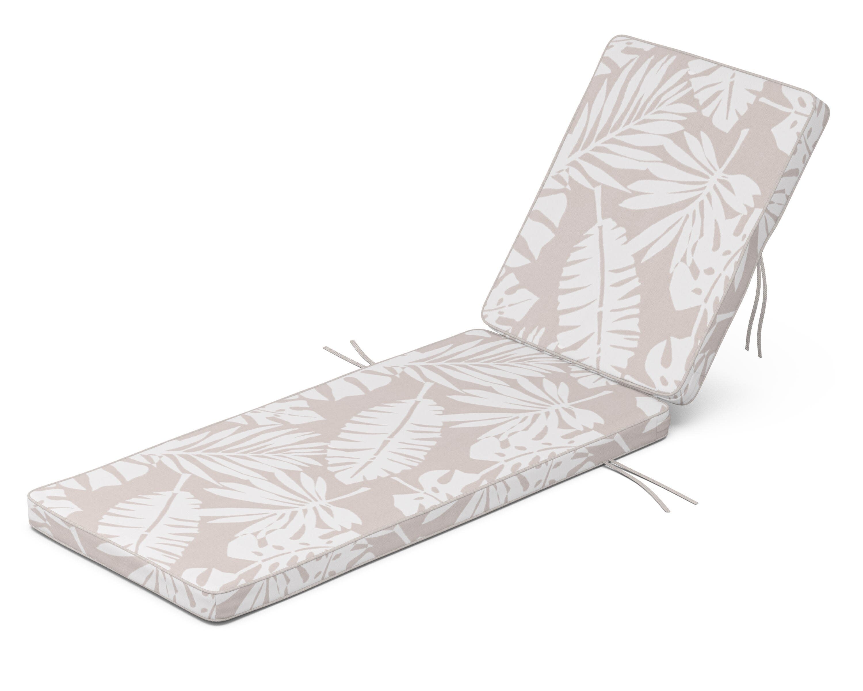 Acadia Chaise Cushion in Leaf Dune Burlap