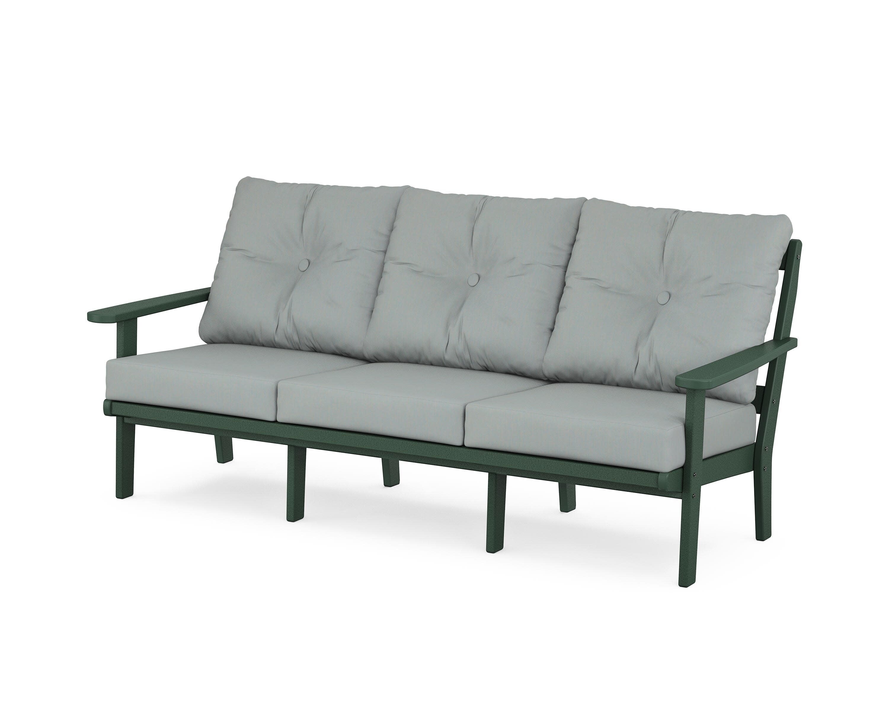 Mission Deep Seating Sofa in Green / Spa