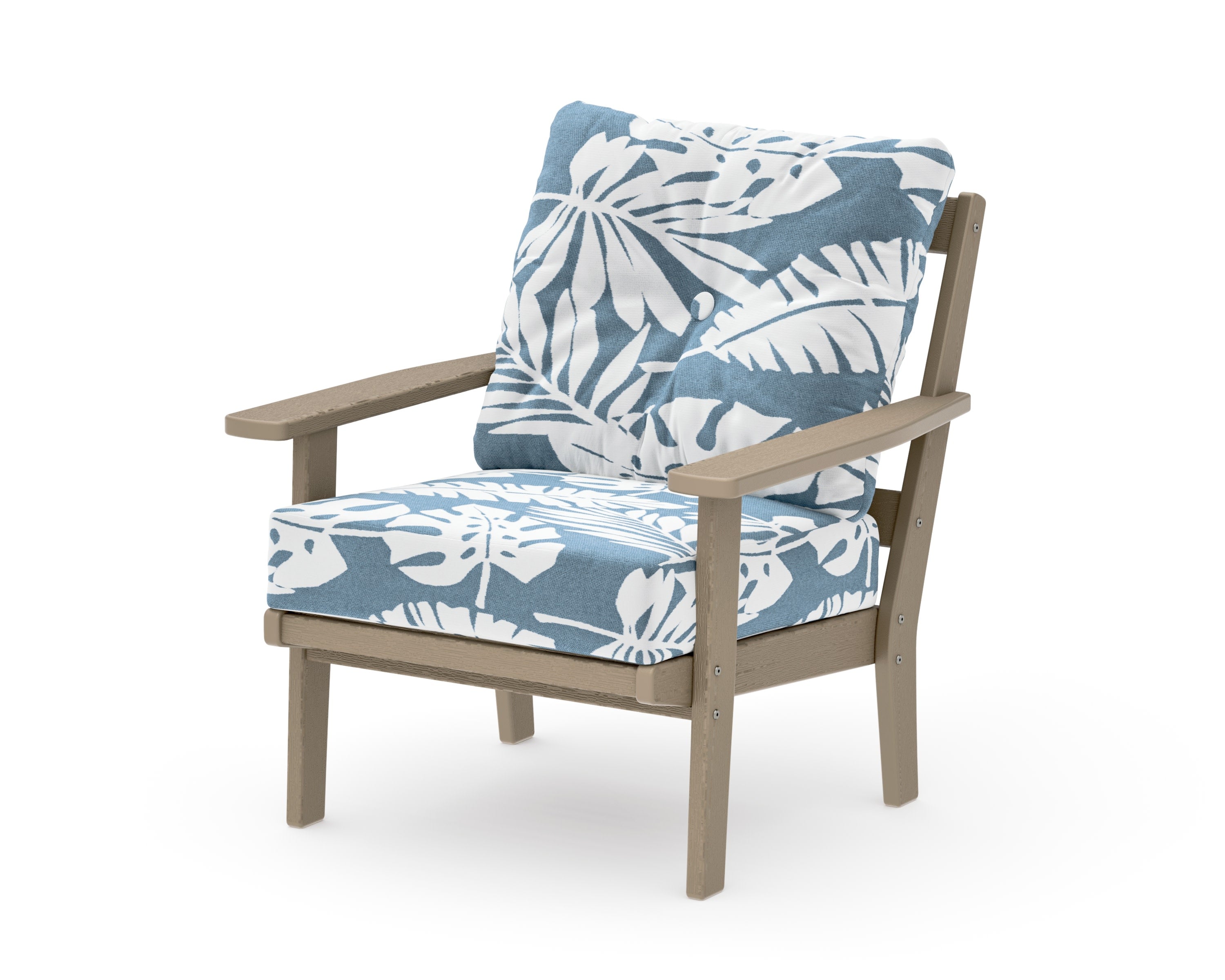 Prairie Deep Seating Chair in Vintage Sahara / Leaf Sky Blue