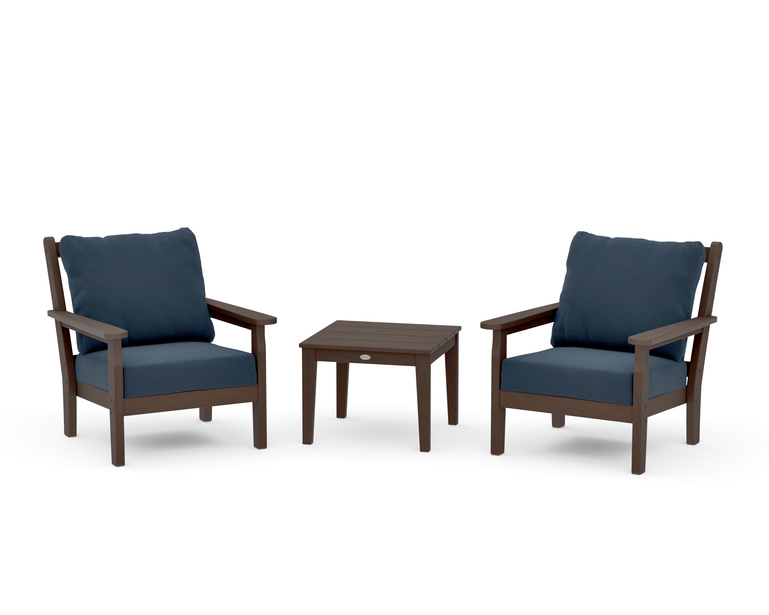 Chippendale 3-Piece Deep Seating Set in Kona / Marine Indigo