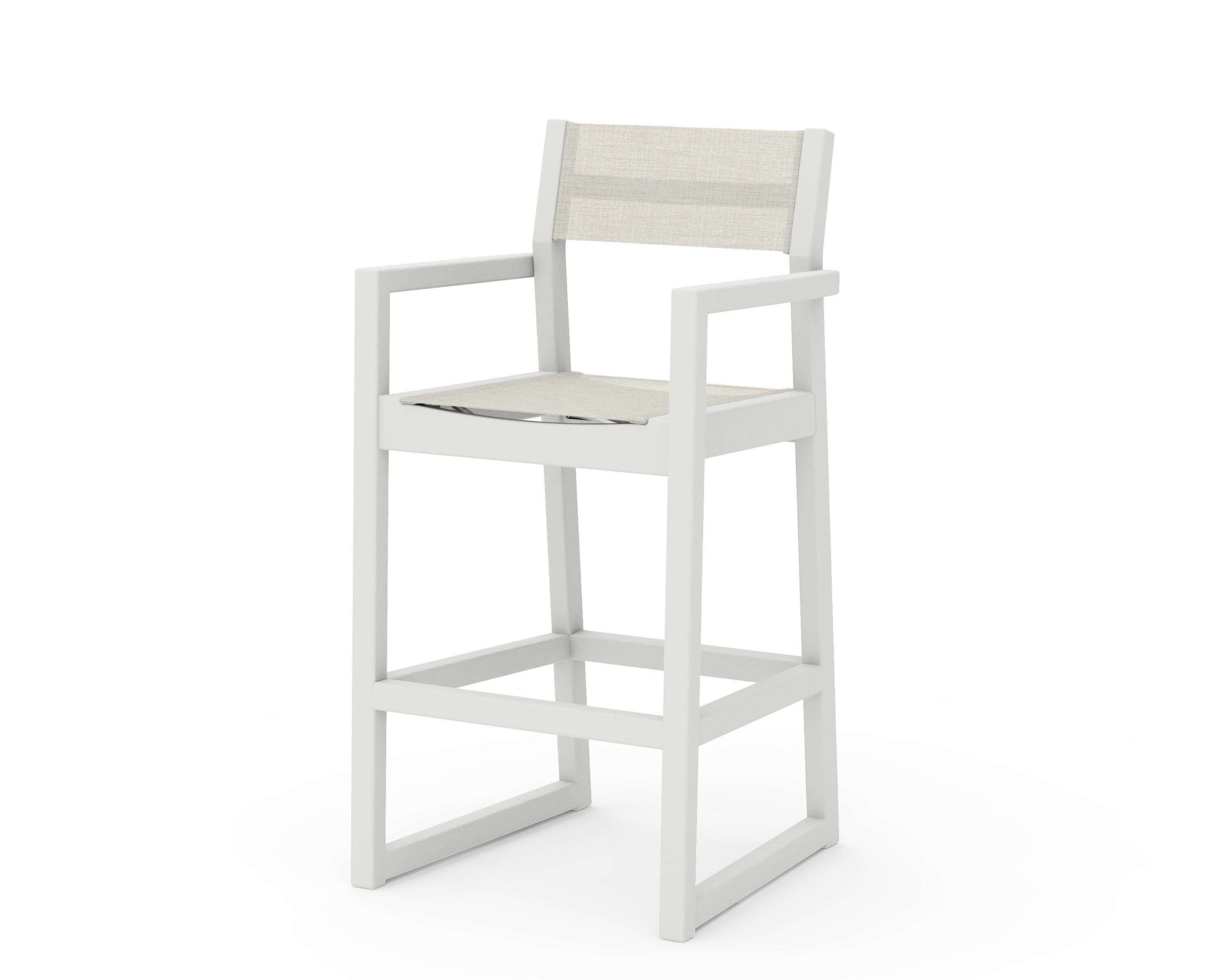 EDGE Sling Bar Arm Chair in Vintage White / Parchment Sling