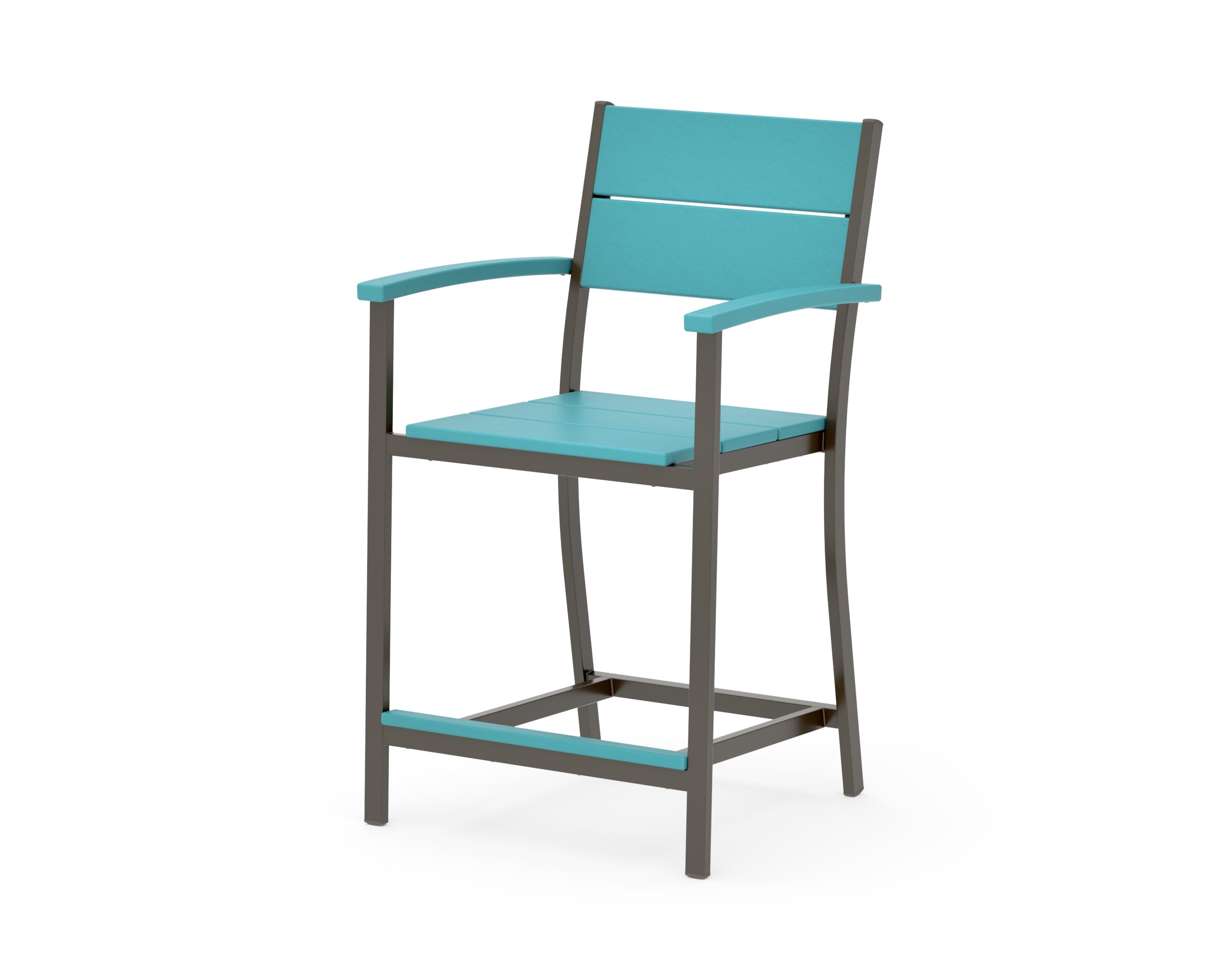 Main Street Counter Arm Chair in Bronze / Aruba