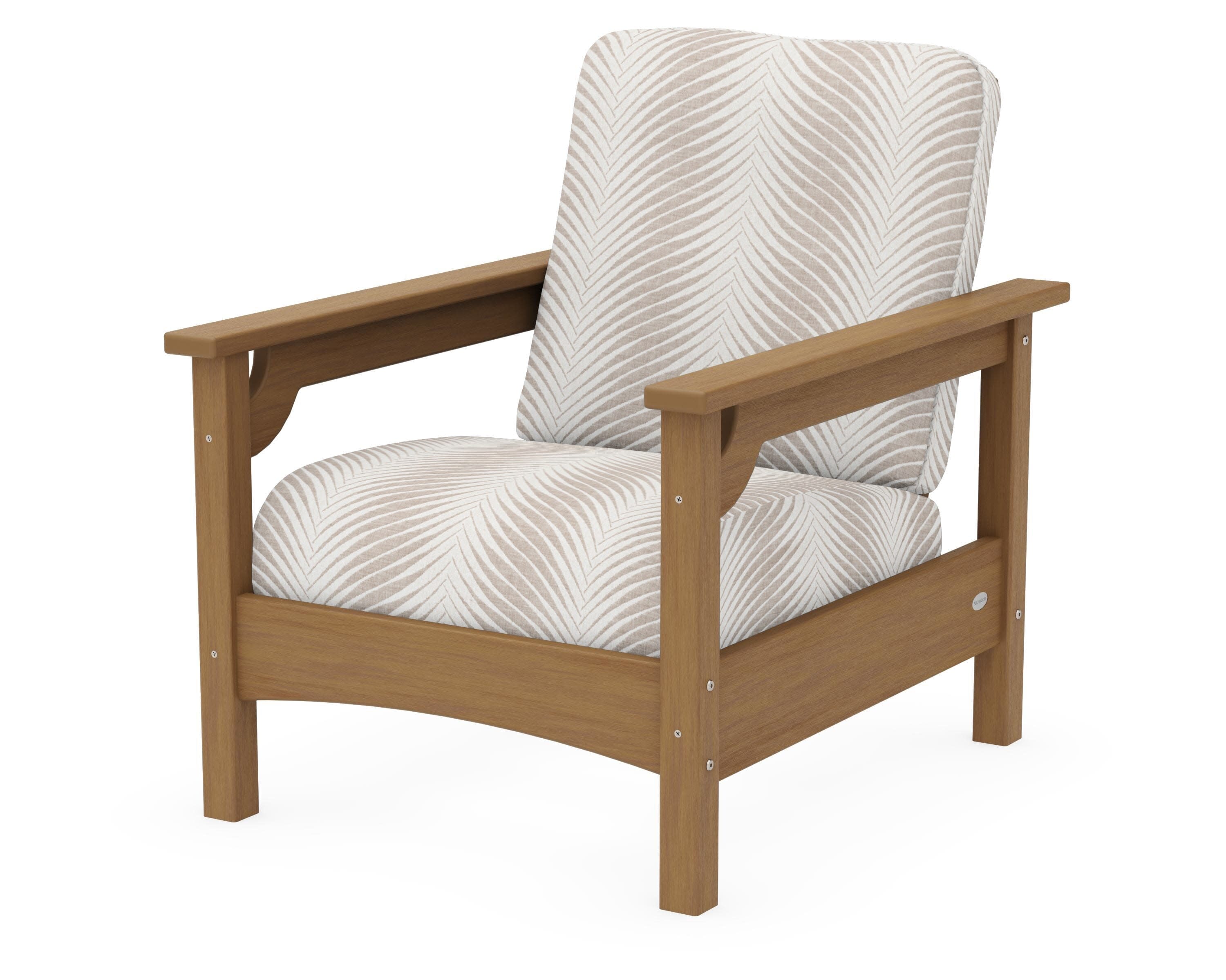 Club Chair in Natural / Clock Out Cloud