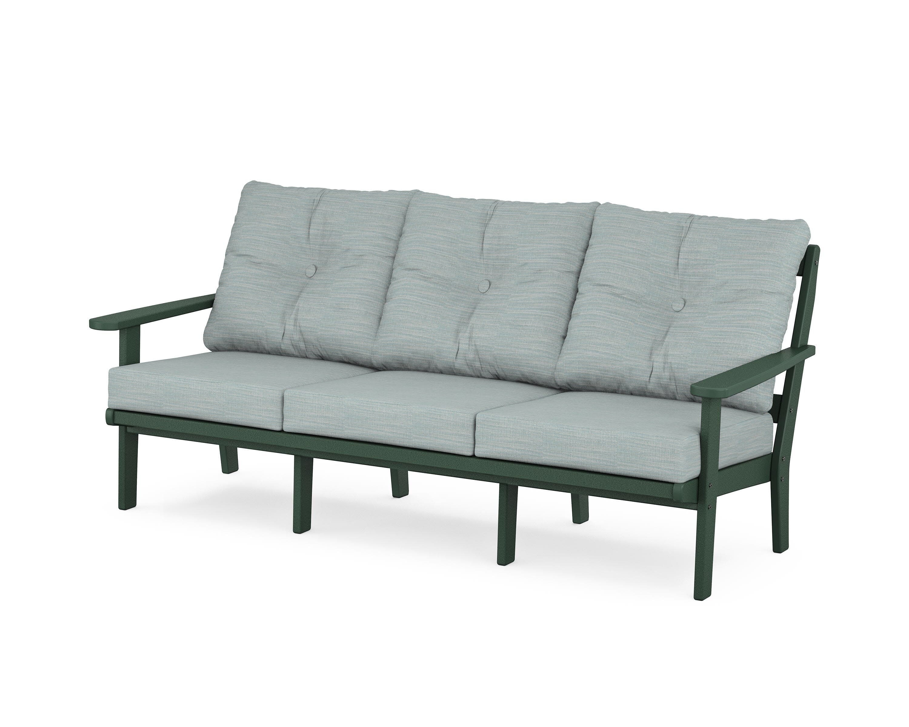 Mission Deep Seating Sofa in Green / Soothe Mist