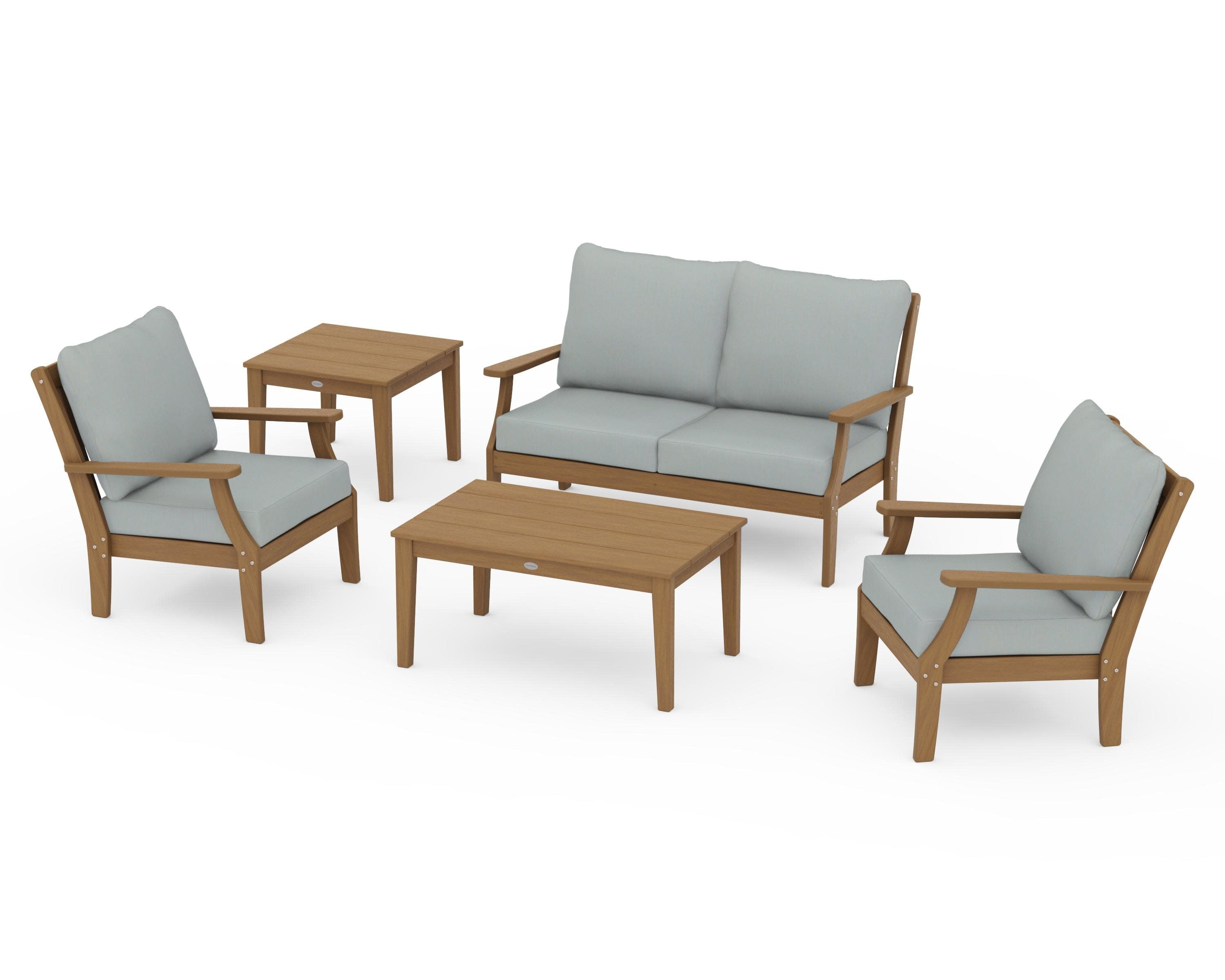 Braxton 5-Piece Deep Seating Set in Natural / Spa