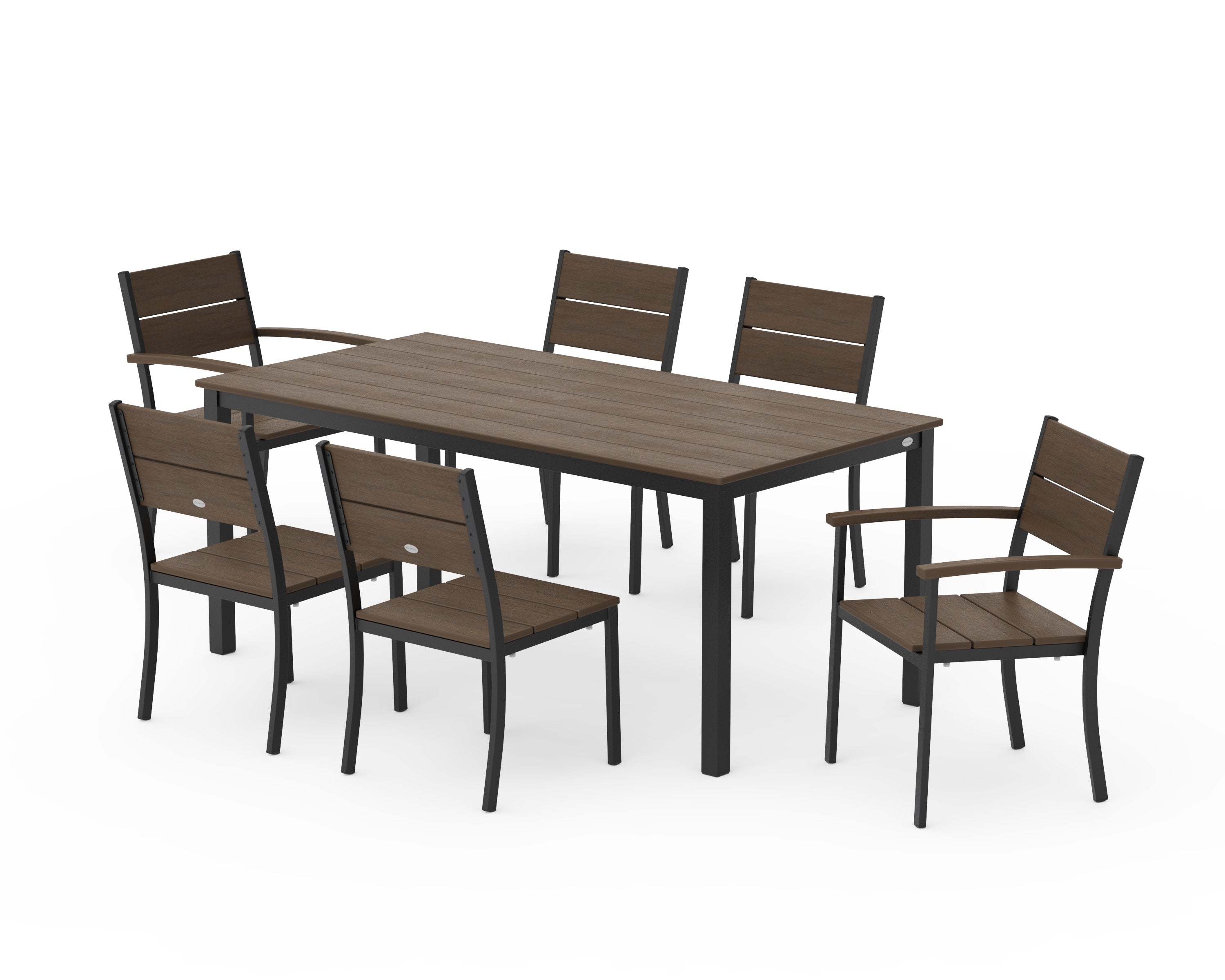 Main Street 7-Piece Dining Set in Black / Kona
