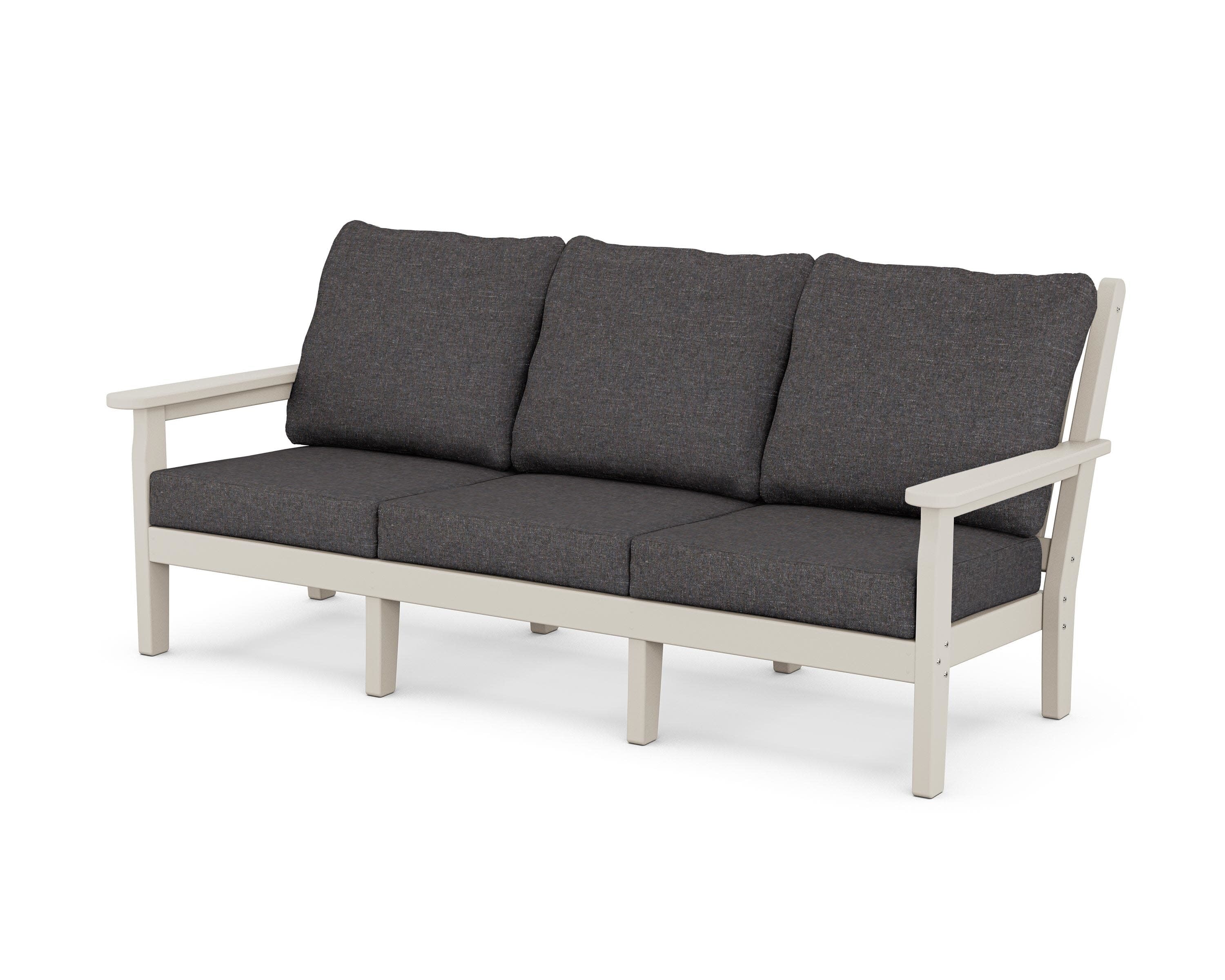 Chippendale Deep Seating Sofa in Sand / Ash Charcoal