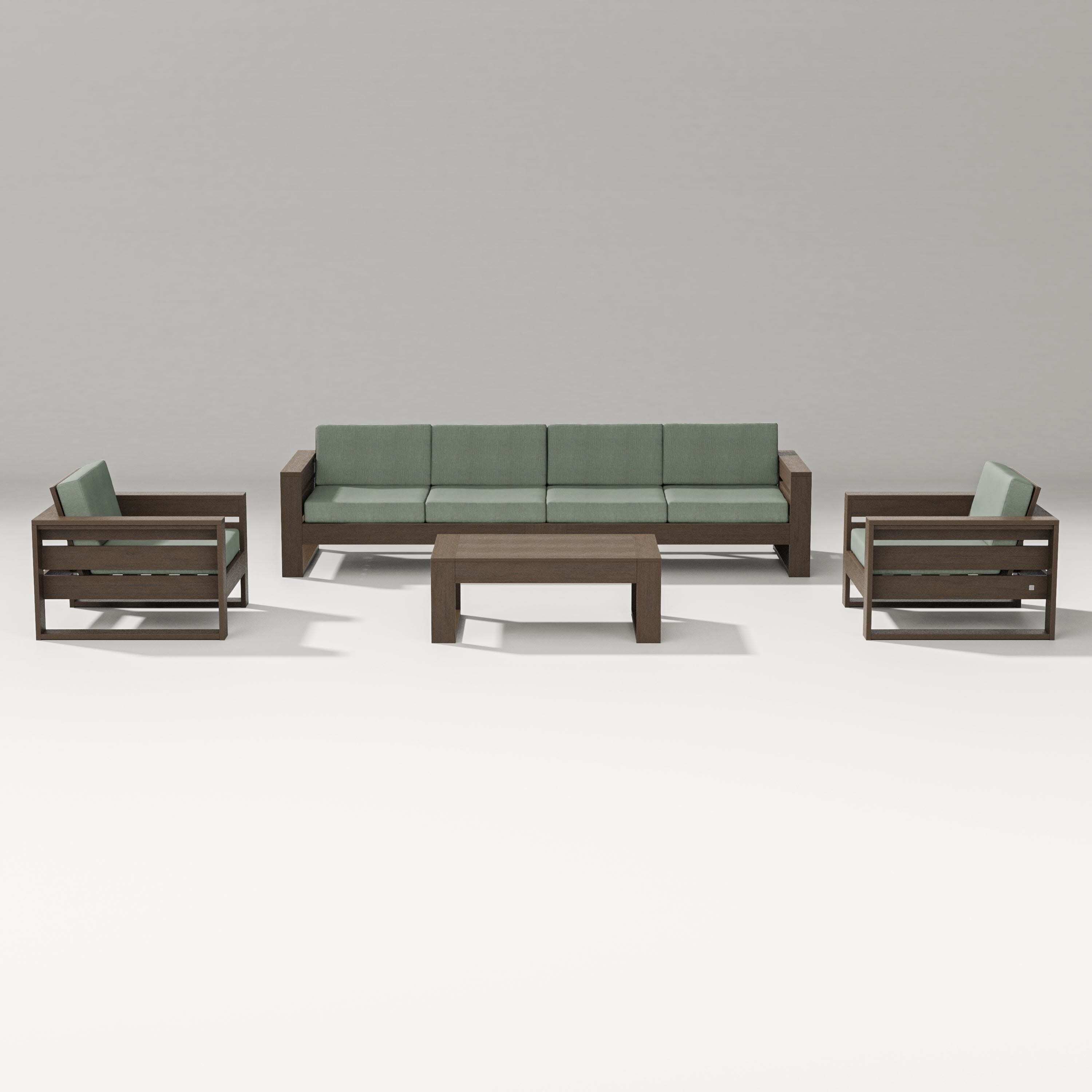 Latitude 5-Piece Lounge Sofa Set in Kona / Cast Sage