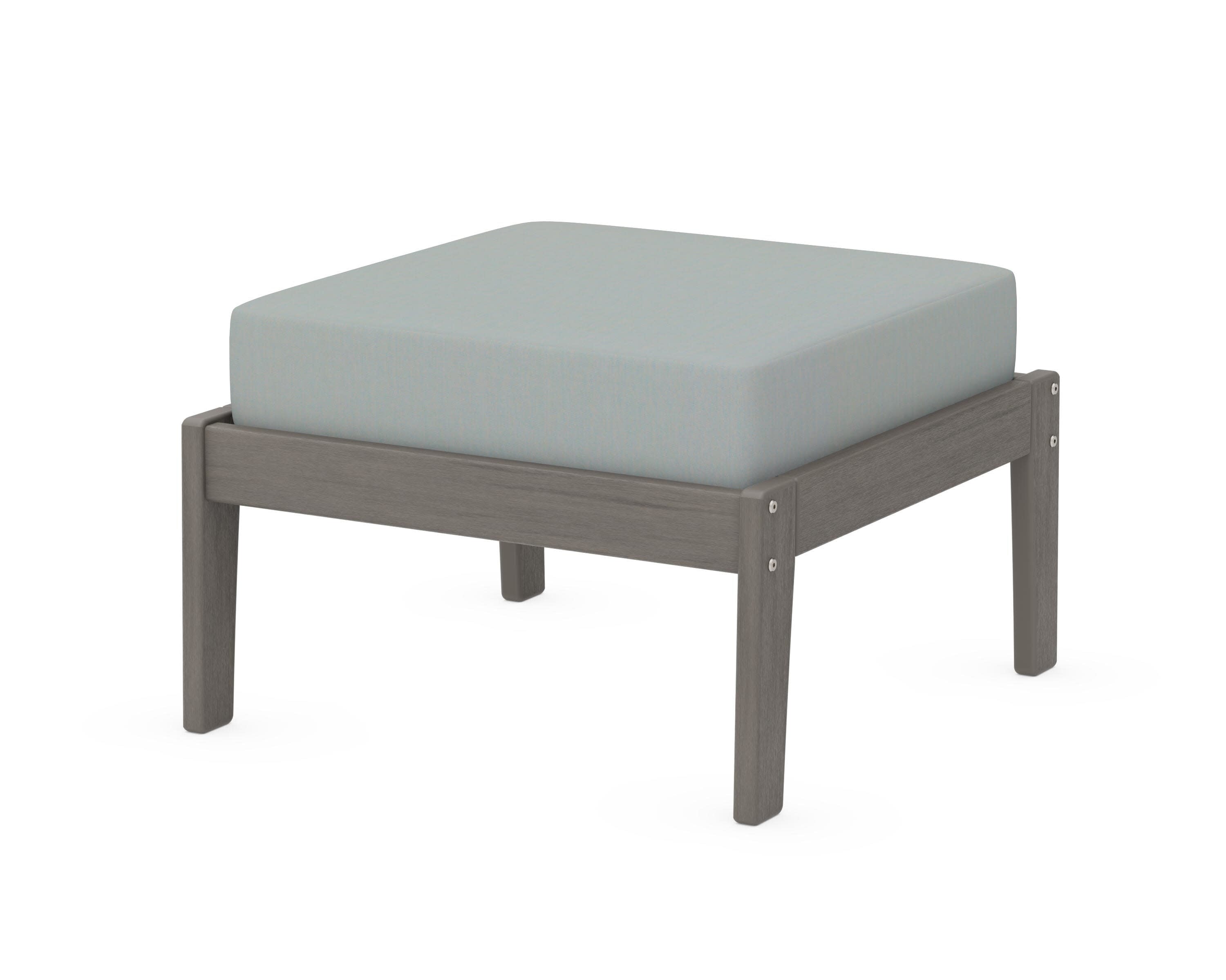 Deep Seating Ottoman in Driftwood / Spa