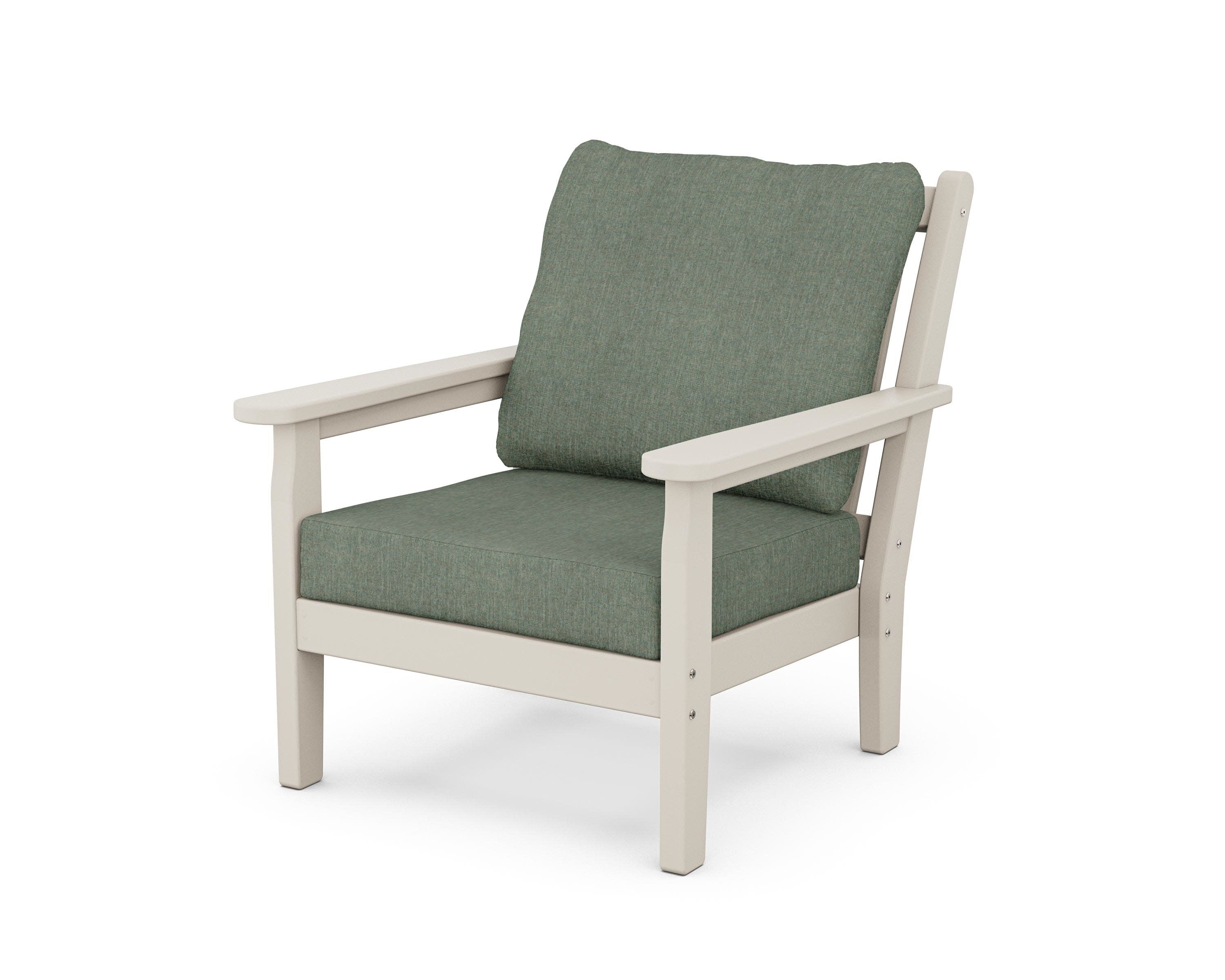 Chippendale Deep Seating Chair in Sand / Cast Sage