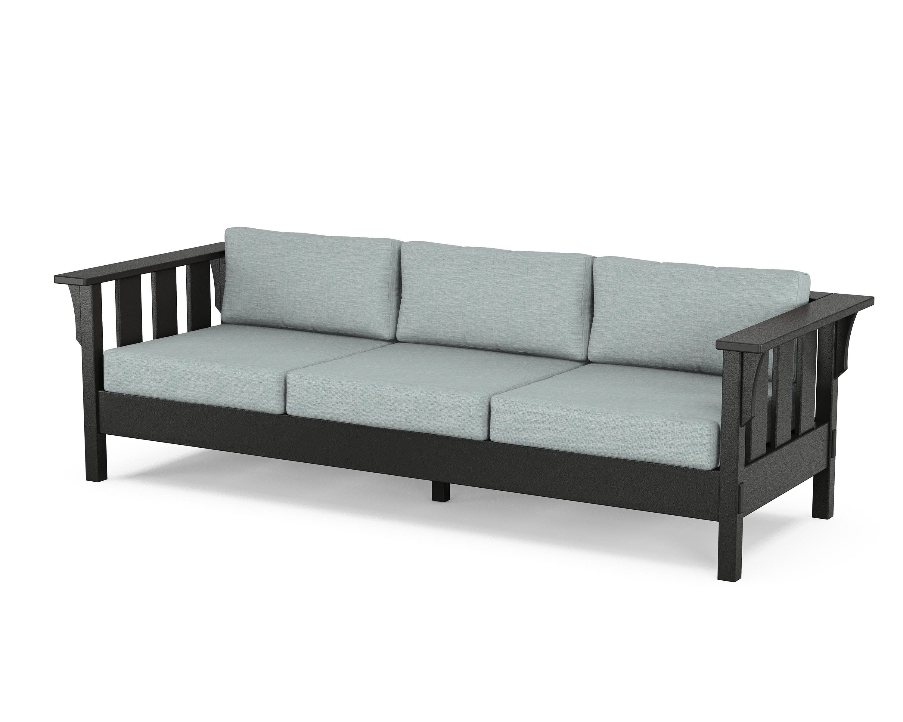 Acadia Deep Seating Sofa in Black / Soothe Mist