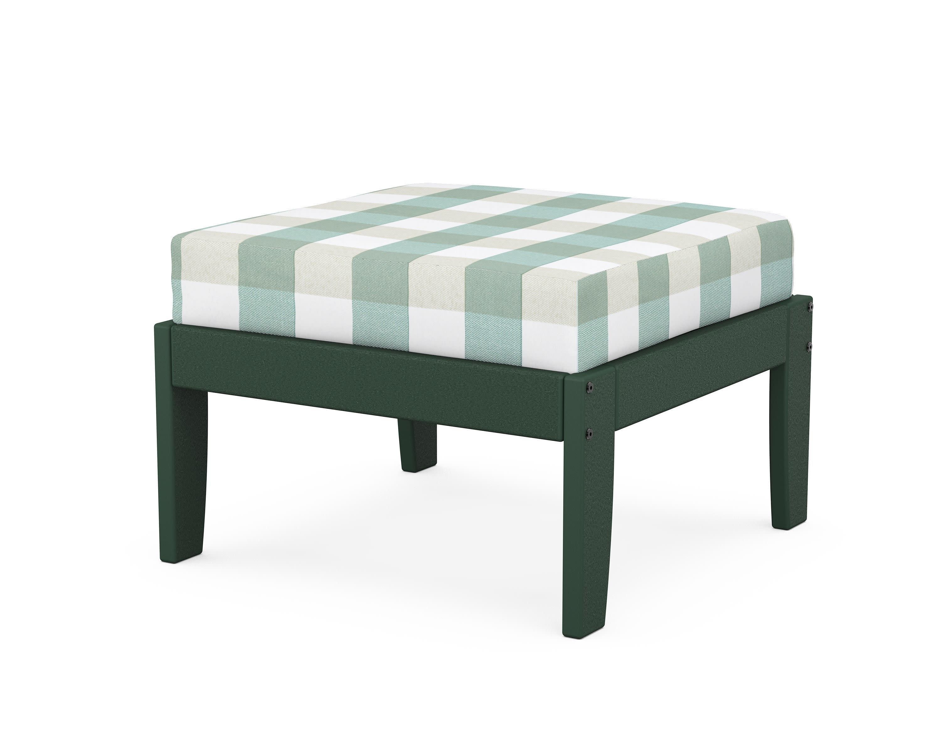 Modular Ottoman - Classic in Green / Buffalo Plaid Glacier Spa