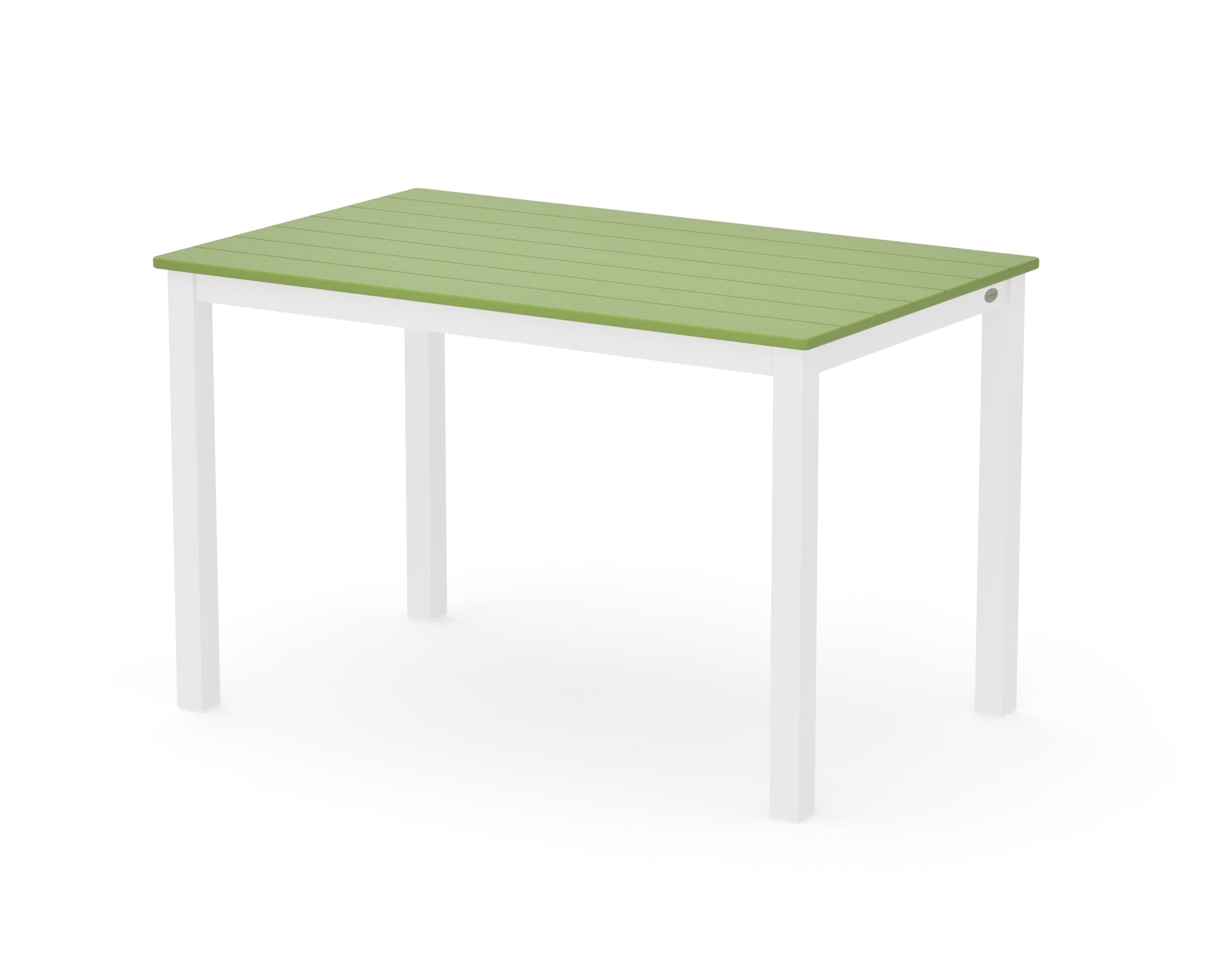 Main Street 30 x 48 Dining Table in White / Lime