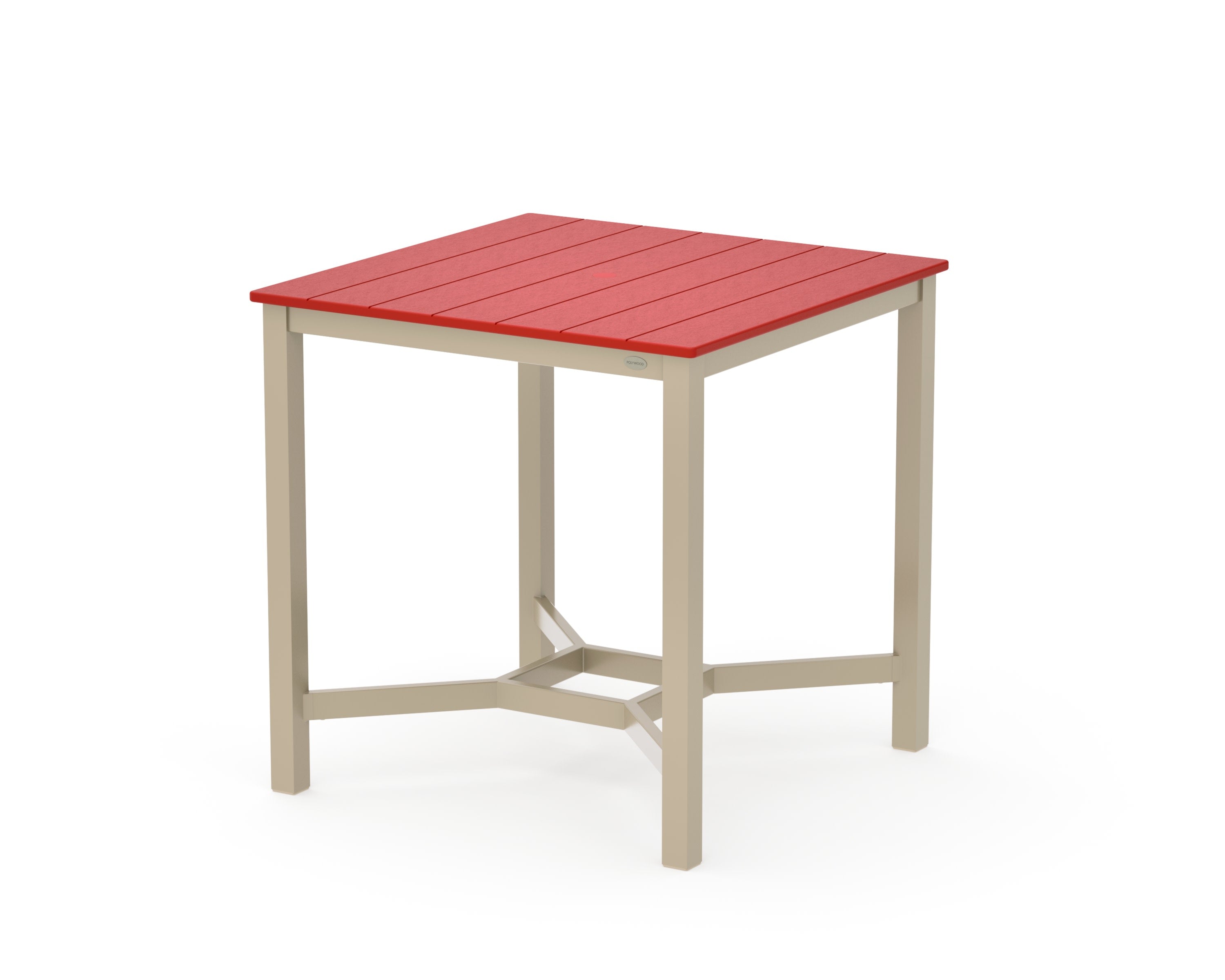 Main Street 36 x 36 Counter Table in Sand / Sunset Red