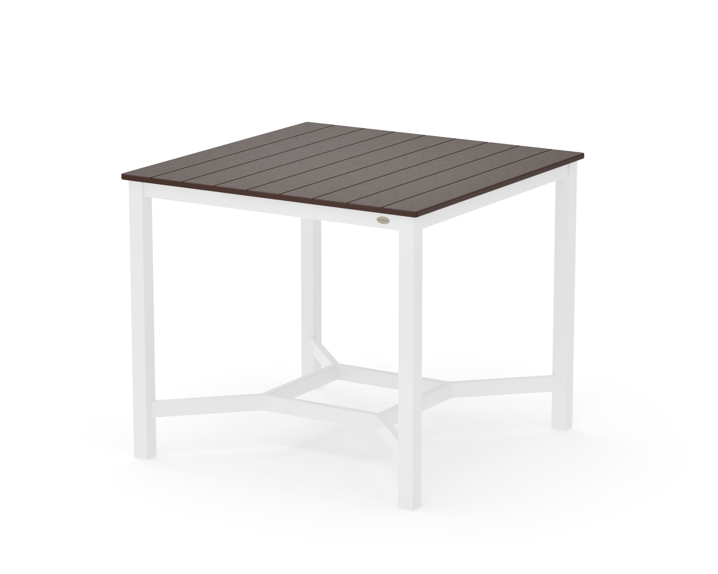 Main Street 42 x 42 Counter Table in White / Mahogany