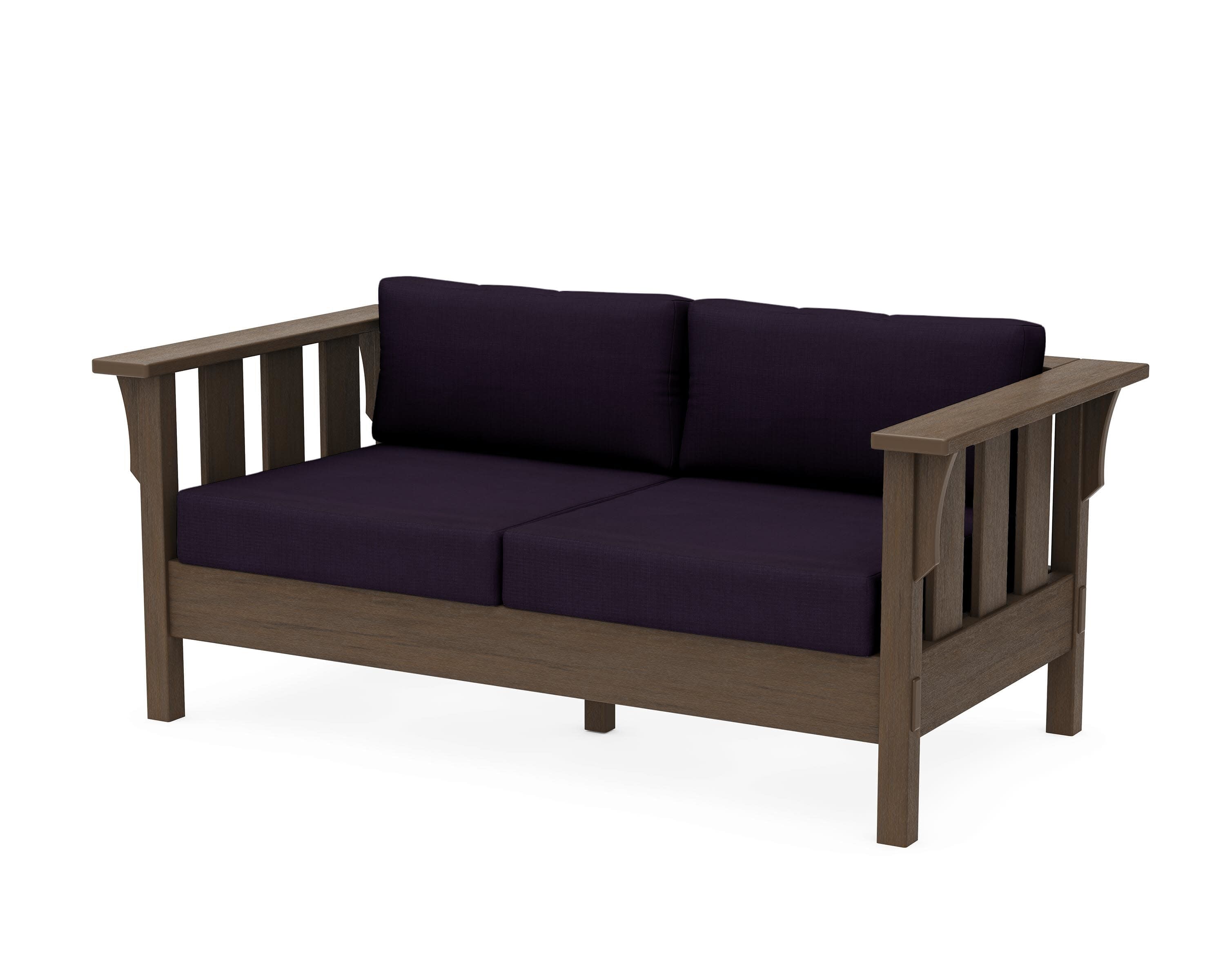 Acadia Deep Seating Loveseat in Kona / Navy Linen