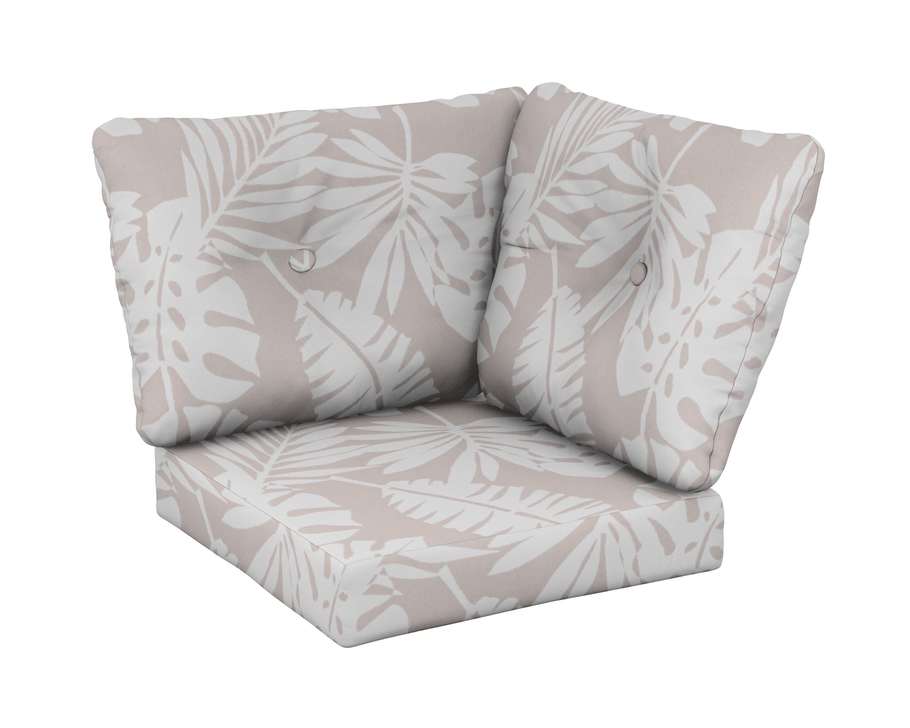Modular Corner Cushion in Leaf Dune Burlap