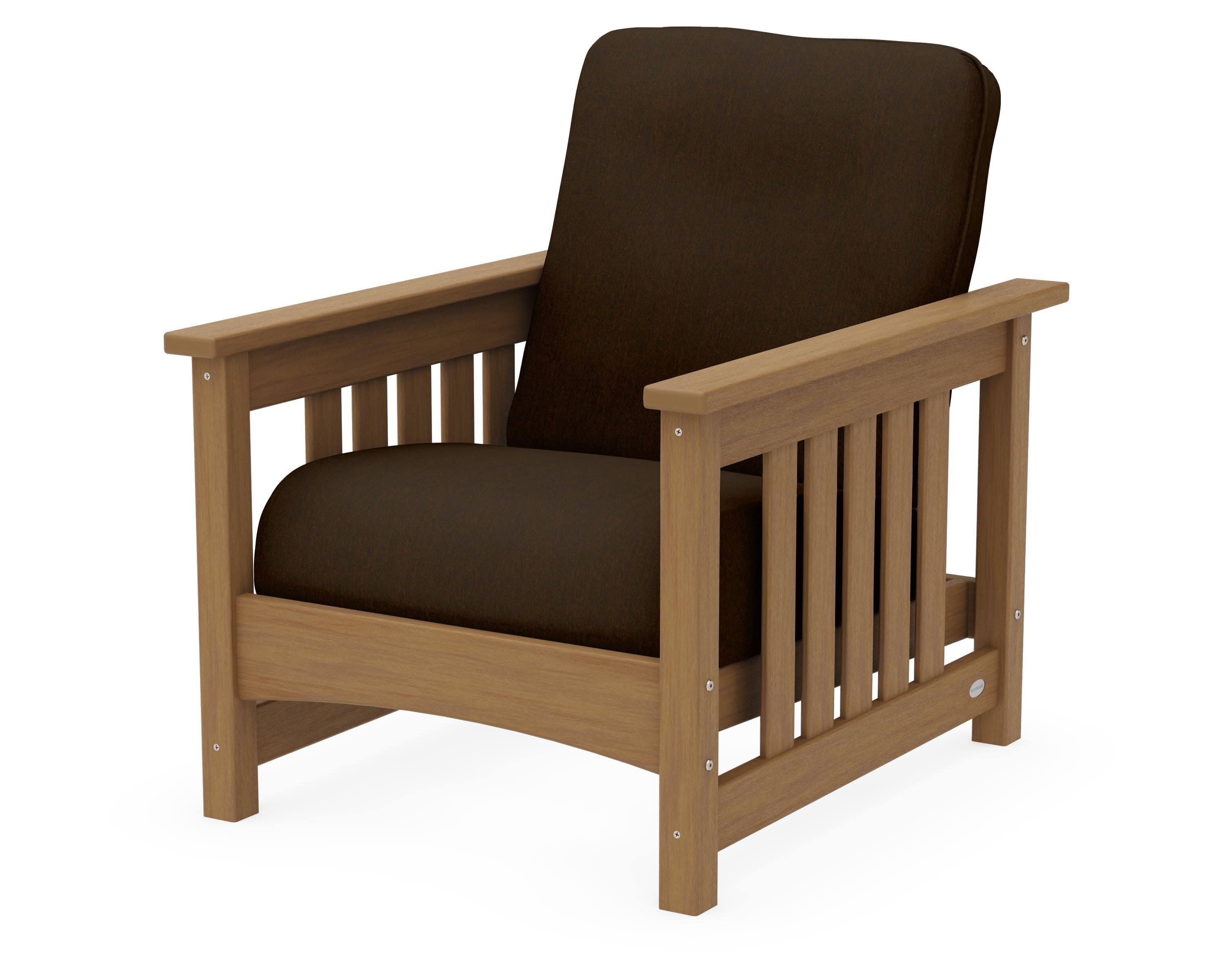 Club Mission Chair in Natural / Canvas Java