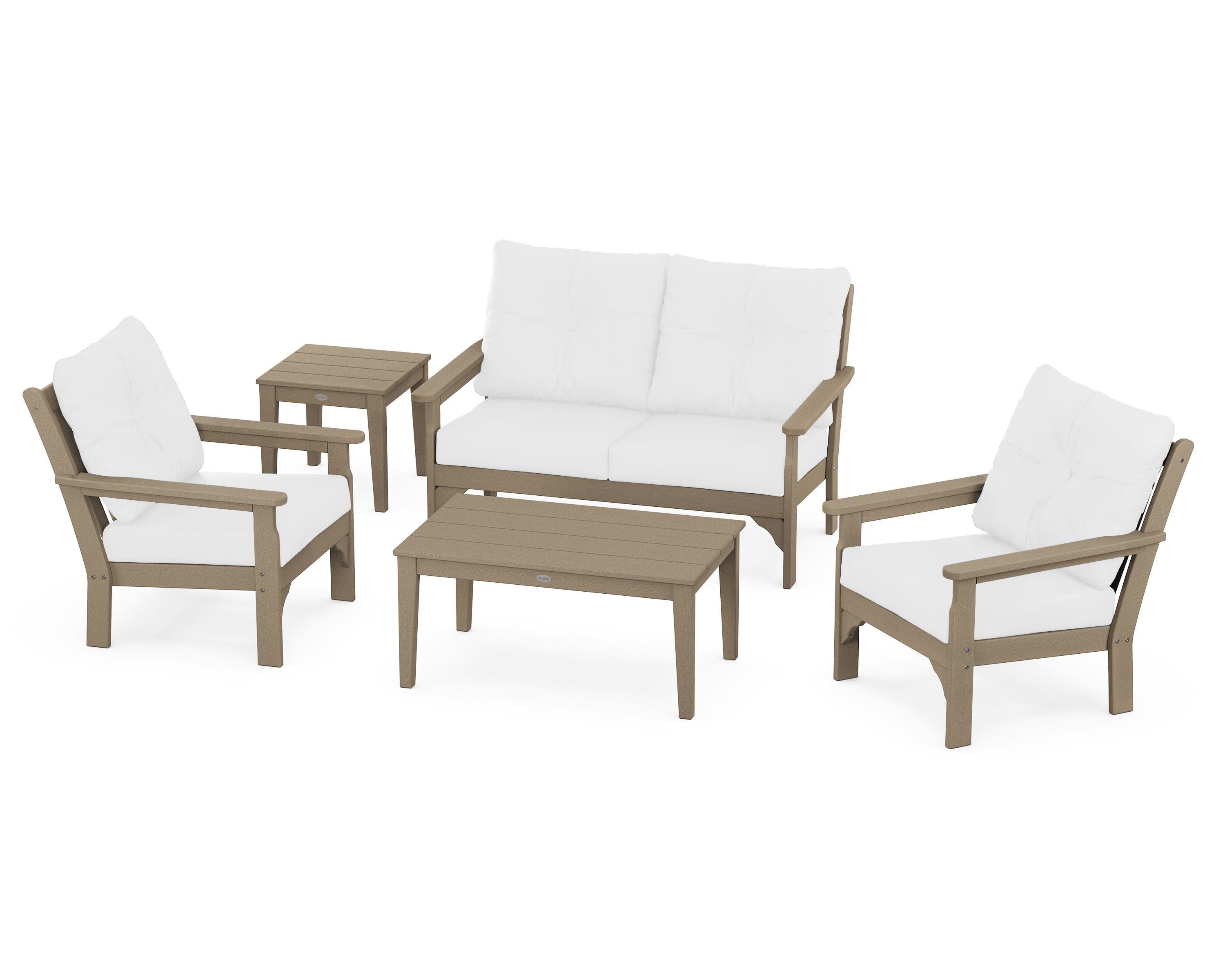 Vineyard 5-Piece Deep Seating Set in Vintage Sahara / Natural