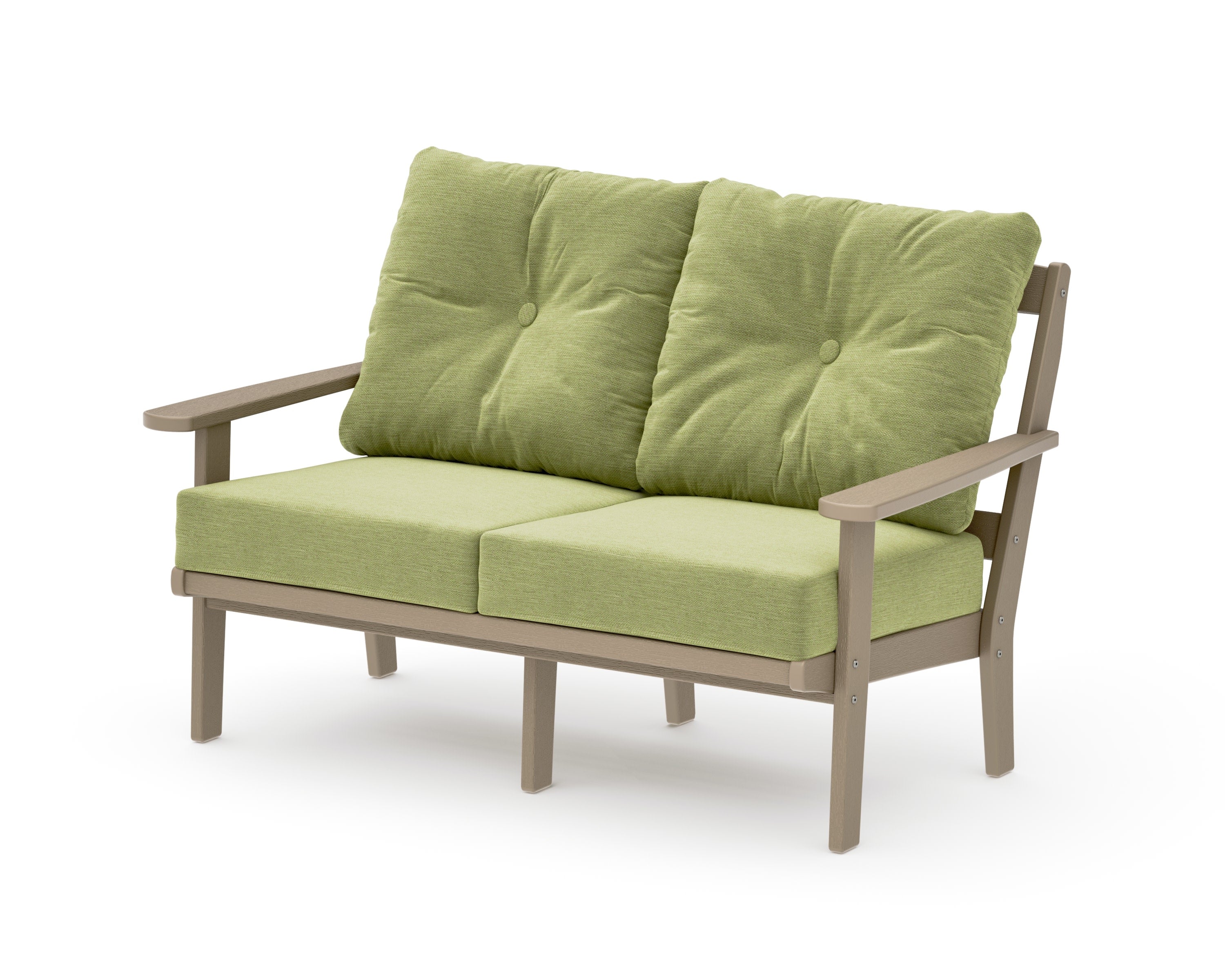 Mission Deep SeatingLoveseat in Vintage Sahara / Chartreuse Boucle